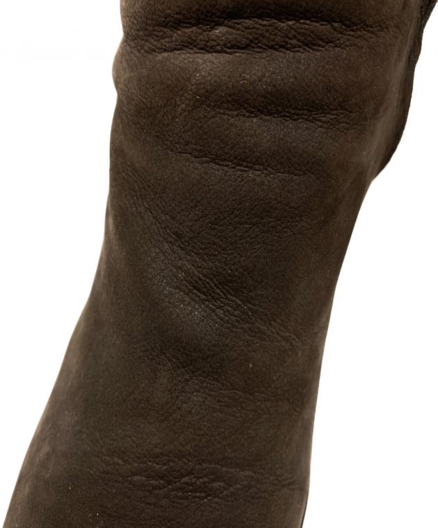 PRADA スエード ブーツ 36 1/2 ブラウン 中古・古着通販】PRADA (プラダ) サイドジップスエードブーツ ブラウン