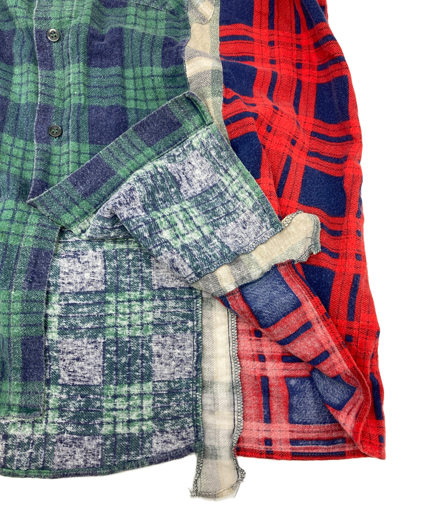 Rebuild by Needles マルチカラー チェックシャツ 中古・古着通販】Rebuild by Needles (リビルドバイニードルス) 再構築