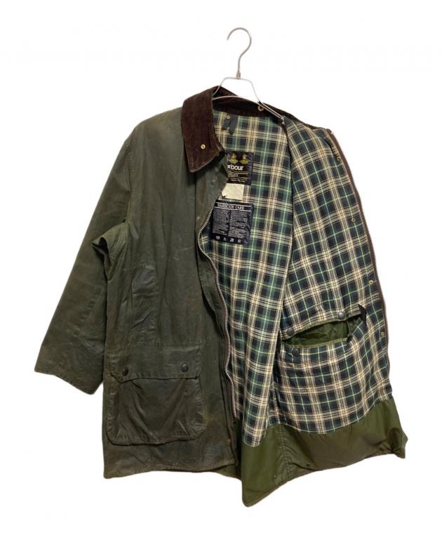 Barbour Border Jacket オリーブ色 中古・古着通販】Barbour (バブアー) BORDER ジャケット オリーブ