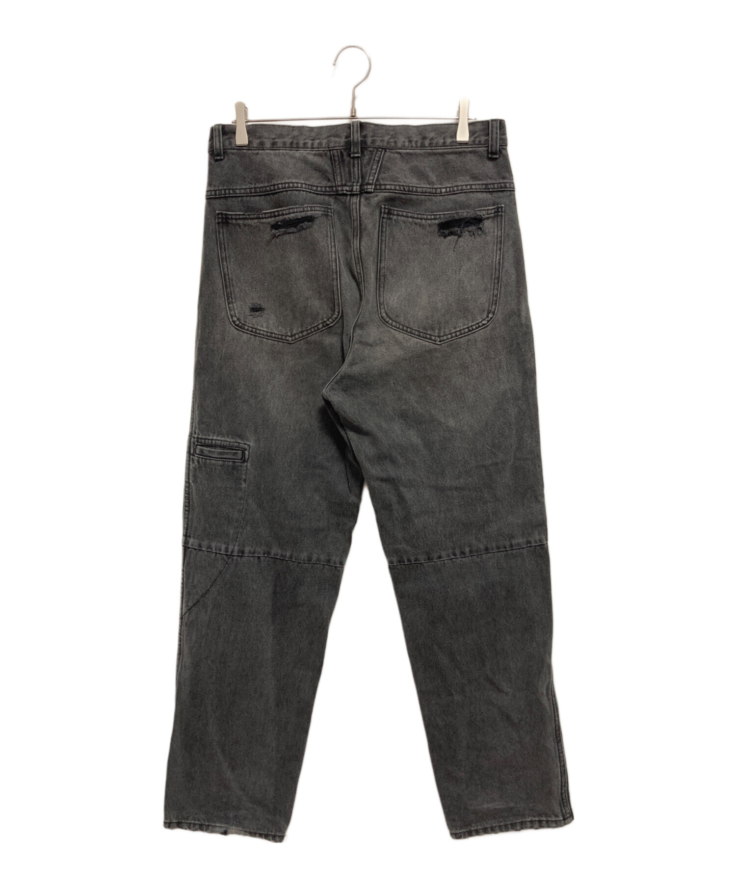 ブレス サイズ:XL  BR23AW-P1002 ダメージ加工ワイドデニムパンツ 中古 BS99 中古・古着通販】BREATH (ブレス) ダメージ加工デニムワイドパンツ