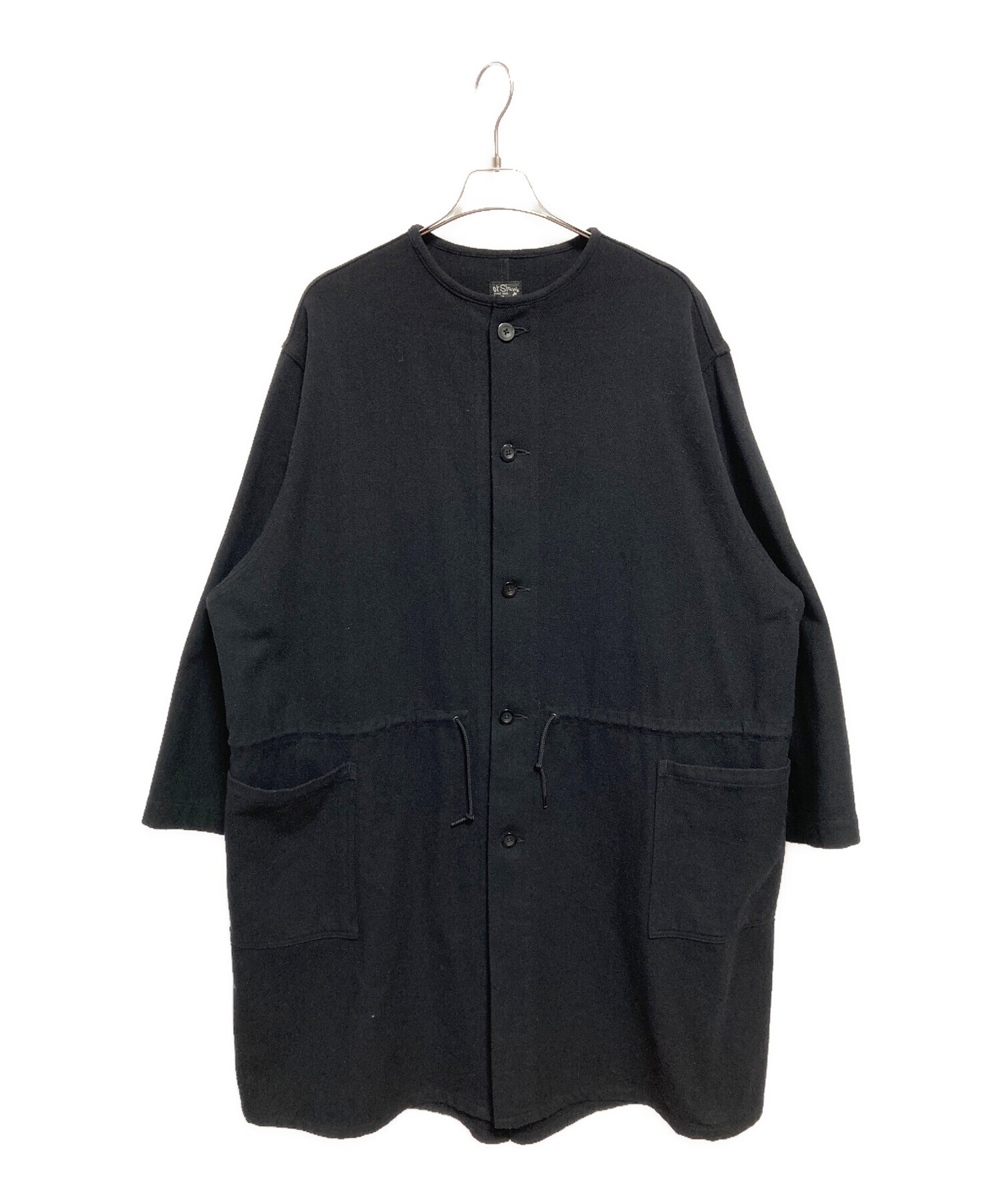 orSlow ノーカラーコート ウール ヘリンボーン サイズ3 中古・古着通販】orSlow (オアスロウ) メルトンノーカラーヘリンボーン