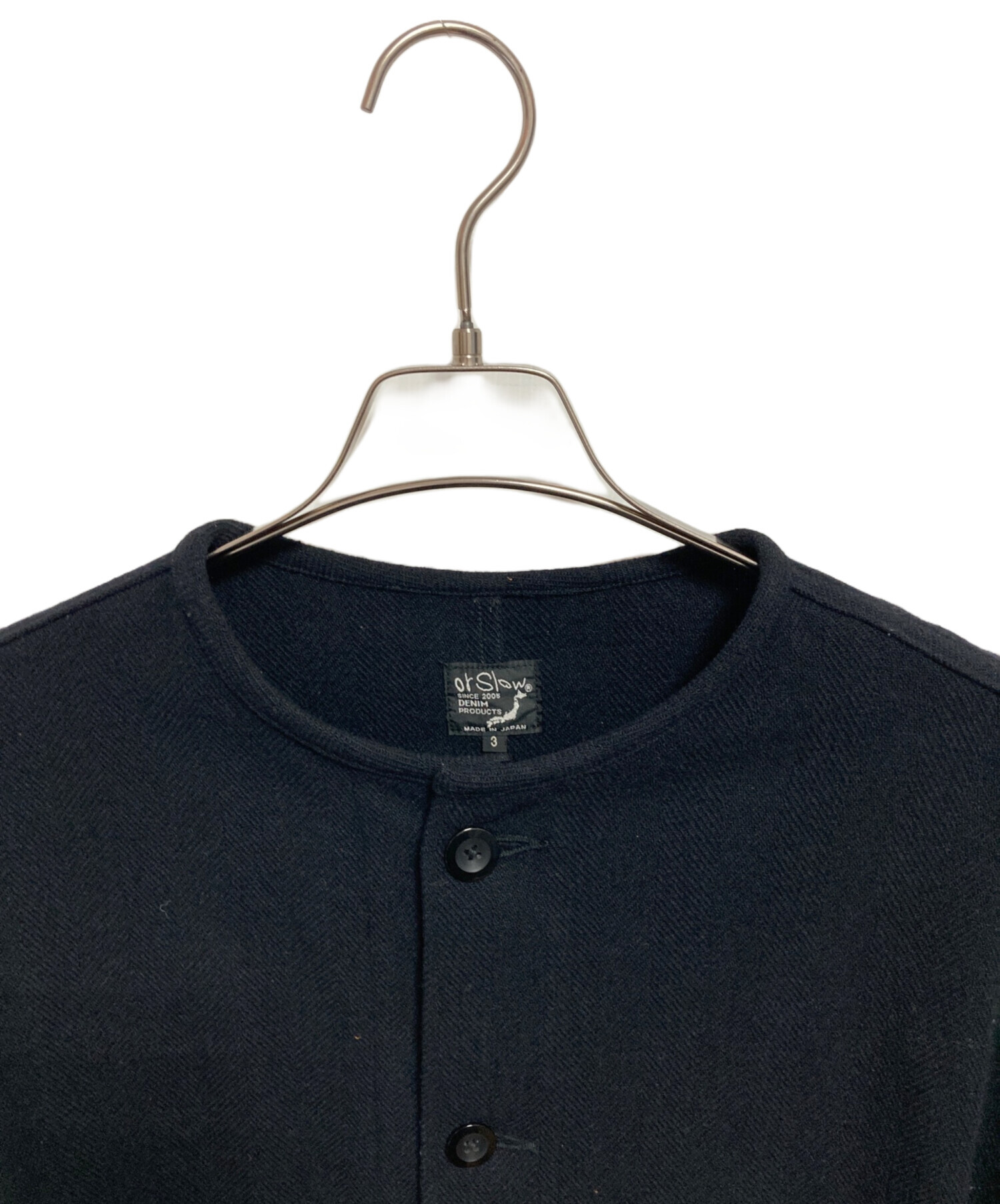 中古・古着通販】orSlow (オアスロウ) メルトンノーカラーヘリンボーン