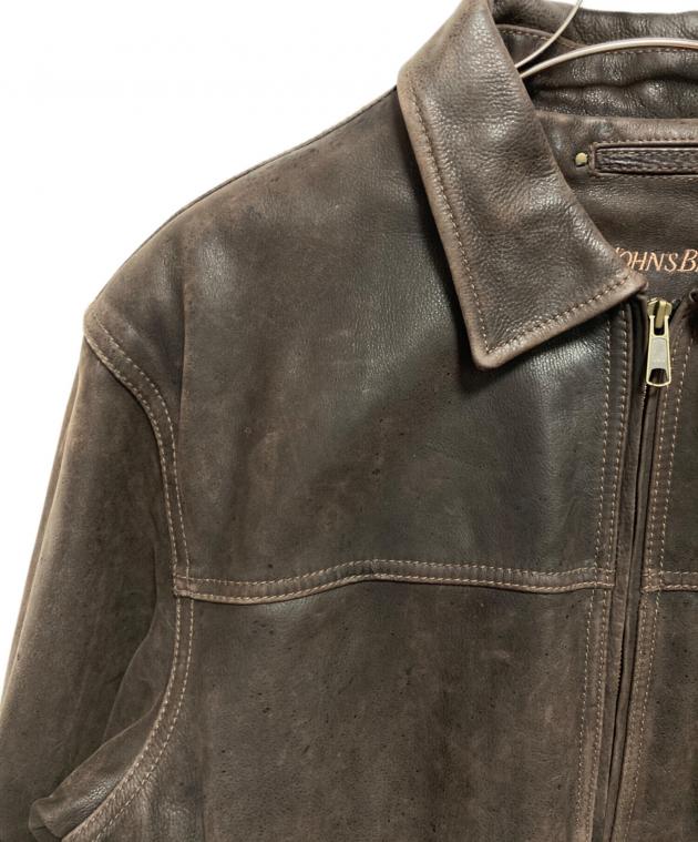 【希少】ST. JOHN'S BAY レザートラッカージャケット ダークブラウン 中古・古着通販】ST JOHN'S BAY (セントジョンズベイ) レザー