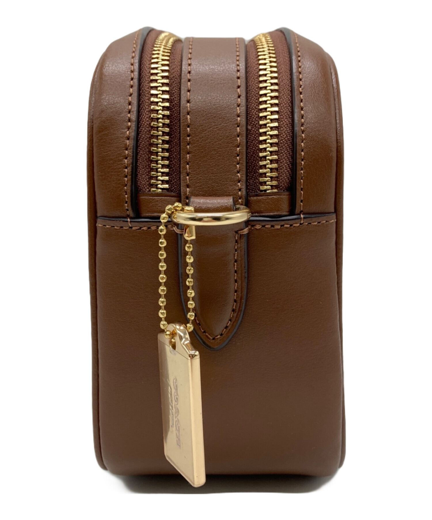 COACH / ショルダーバッグ_シグネチャー_ベージュ/スウェード/BRW 中古・古着通販】COACH (コーチ) シグネチャーショルダーバッグ