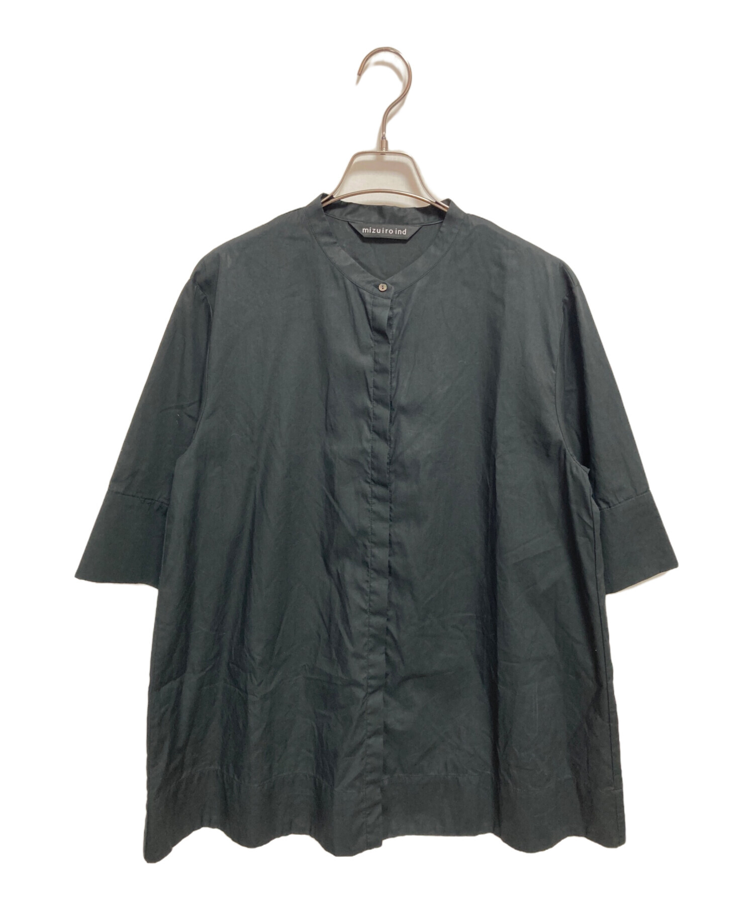 中古・古着通販】mizuiro-ind (ミズイロインド) ノーカラーシャツ
