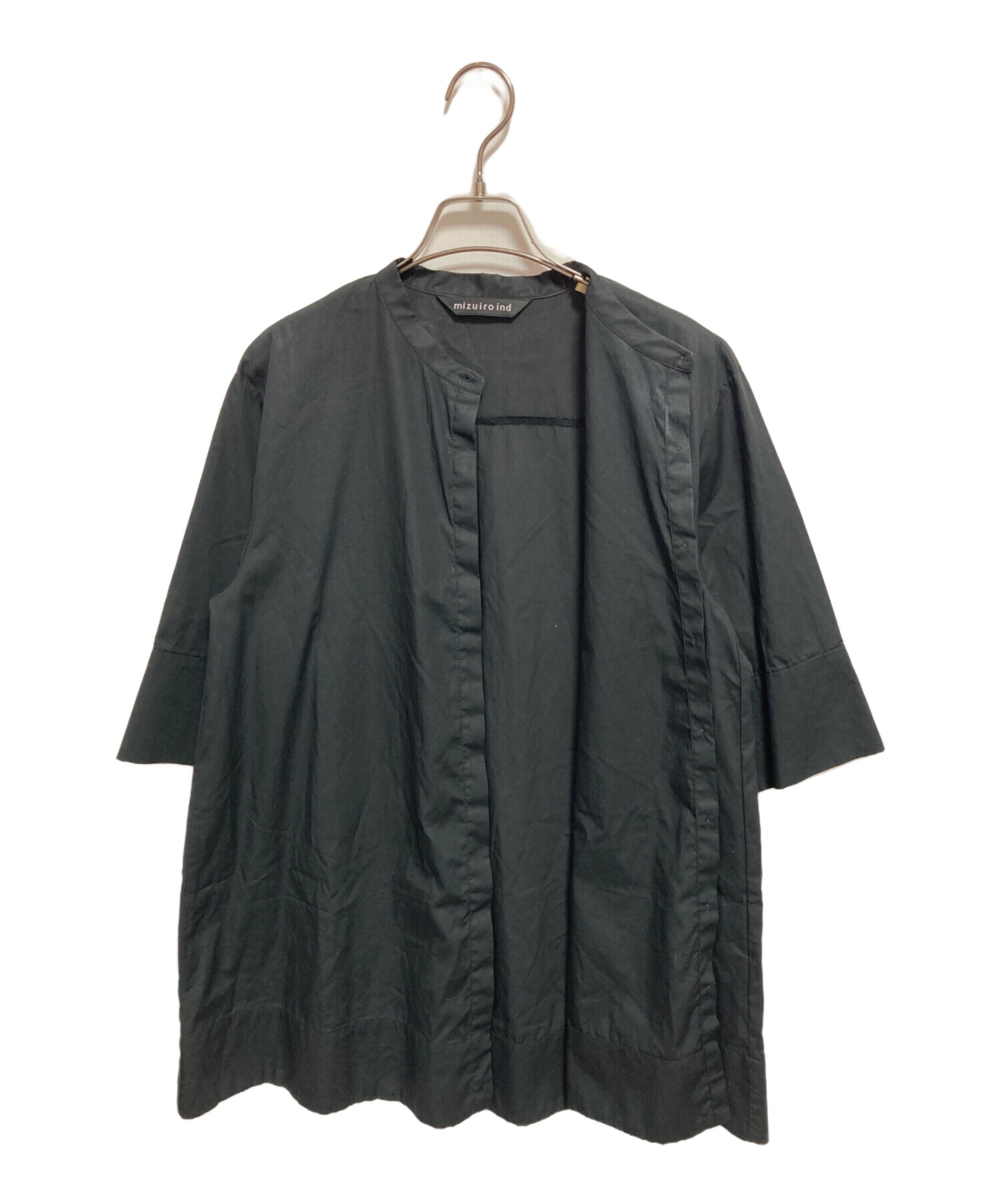 中古・古着通販】mizuiro-ind (ミズイロインド) ノーカラーシャツ 
