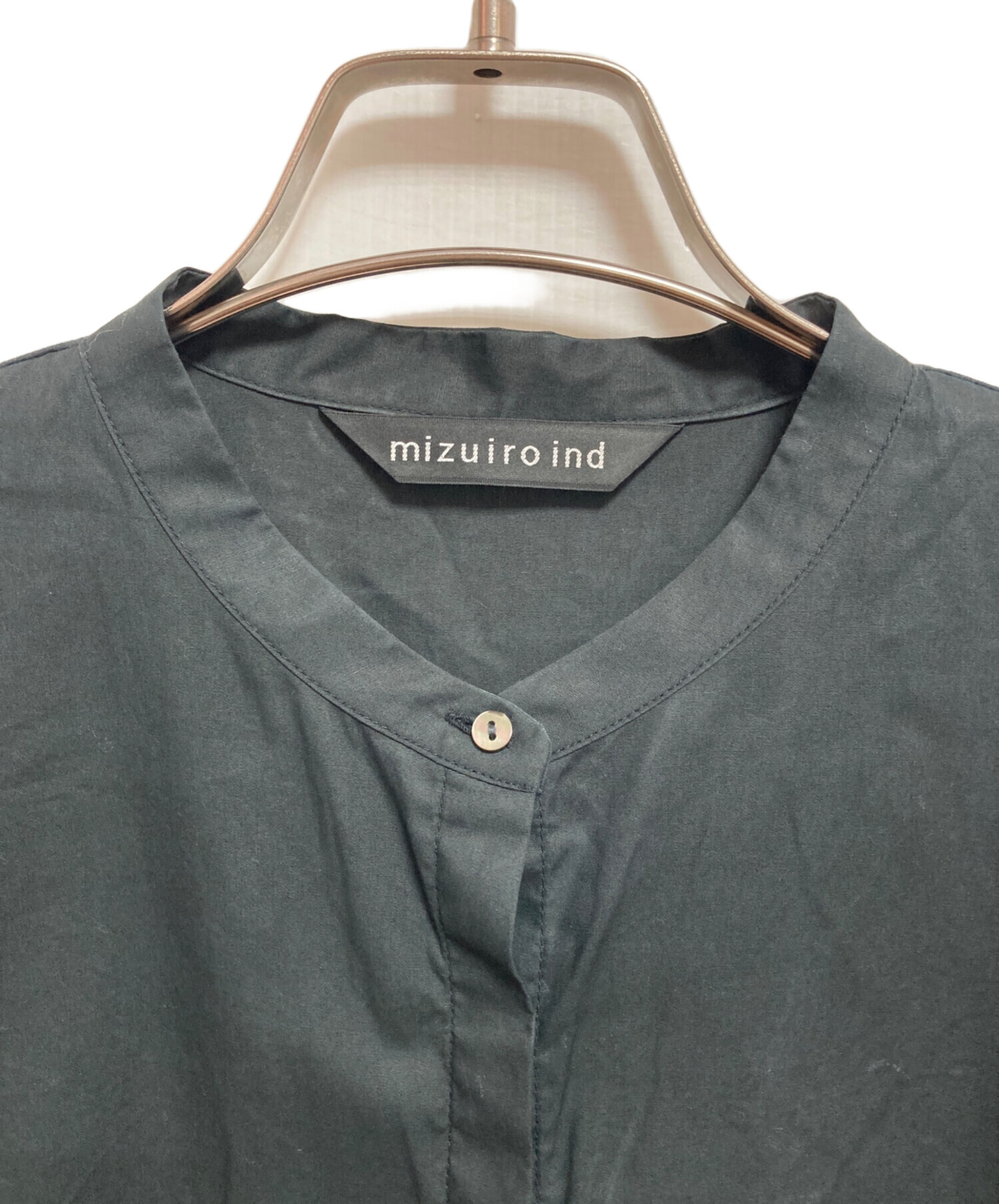 中古・古着通販】mizuiro-ind (ミズイロインド) ノーカラーシャツ