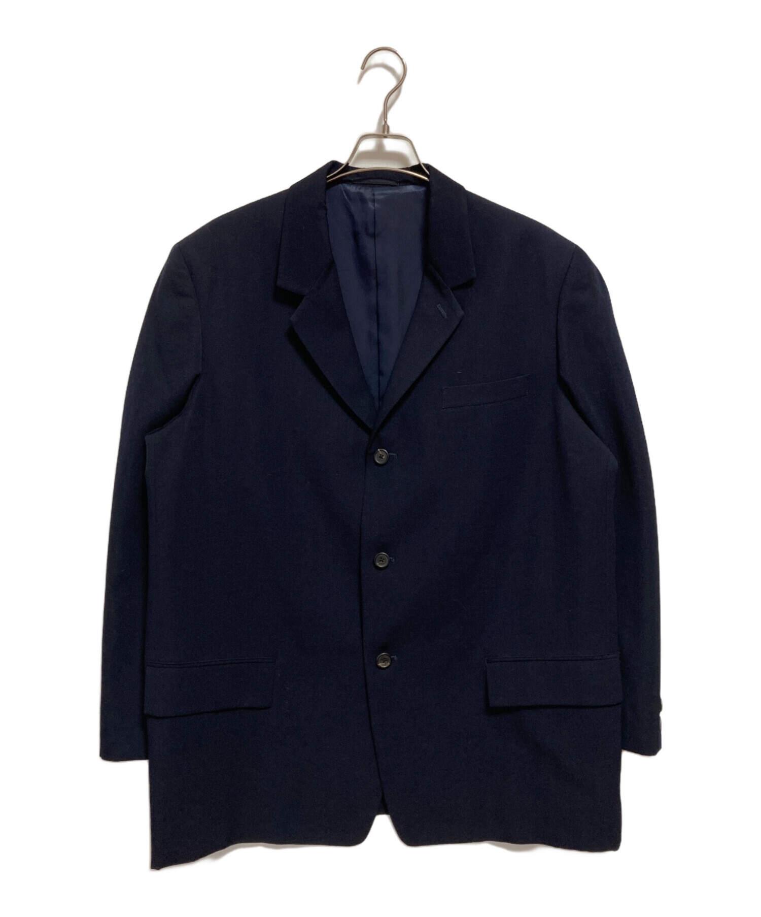 90s 00s y's for men スーツ ダークネイビー セットアップ Y's ワイズ for men スーツ ジャケット スラックス ブラック 系 サイズ