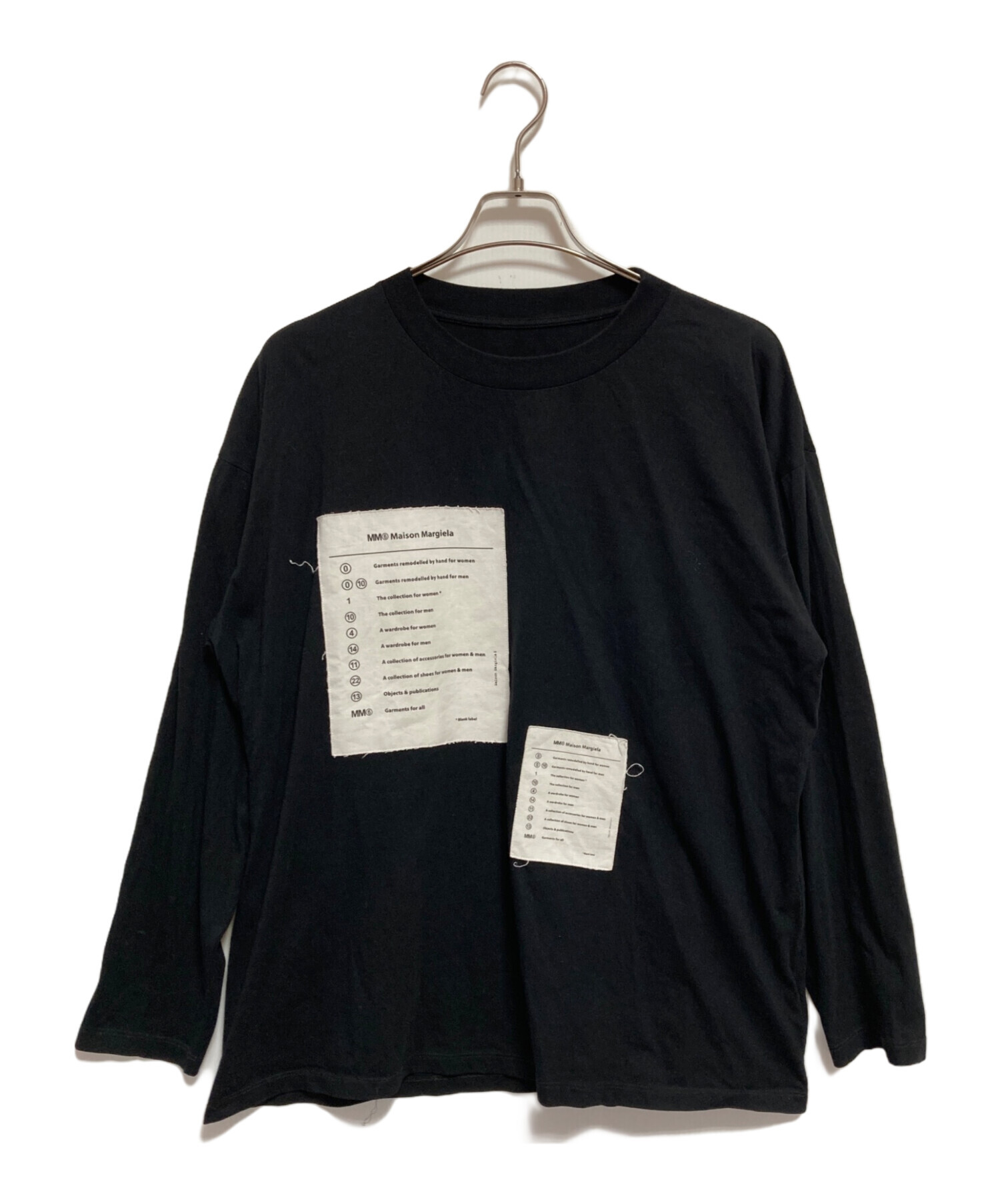 MM6 MAISON MARGIELA ブラック ロゴパッチ 長袖Tシャツ 中古・古着通販】MM6 Maison Margiela (エムエムシックスメゾン