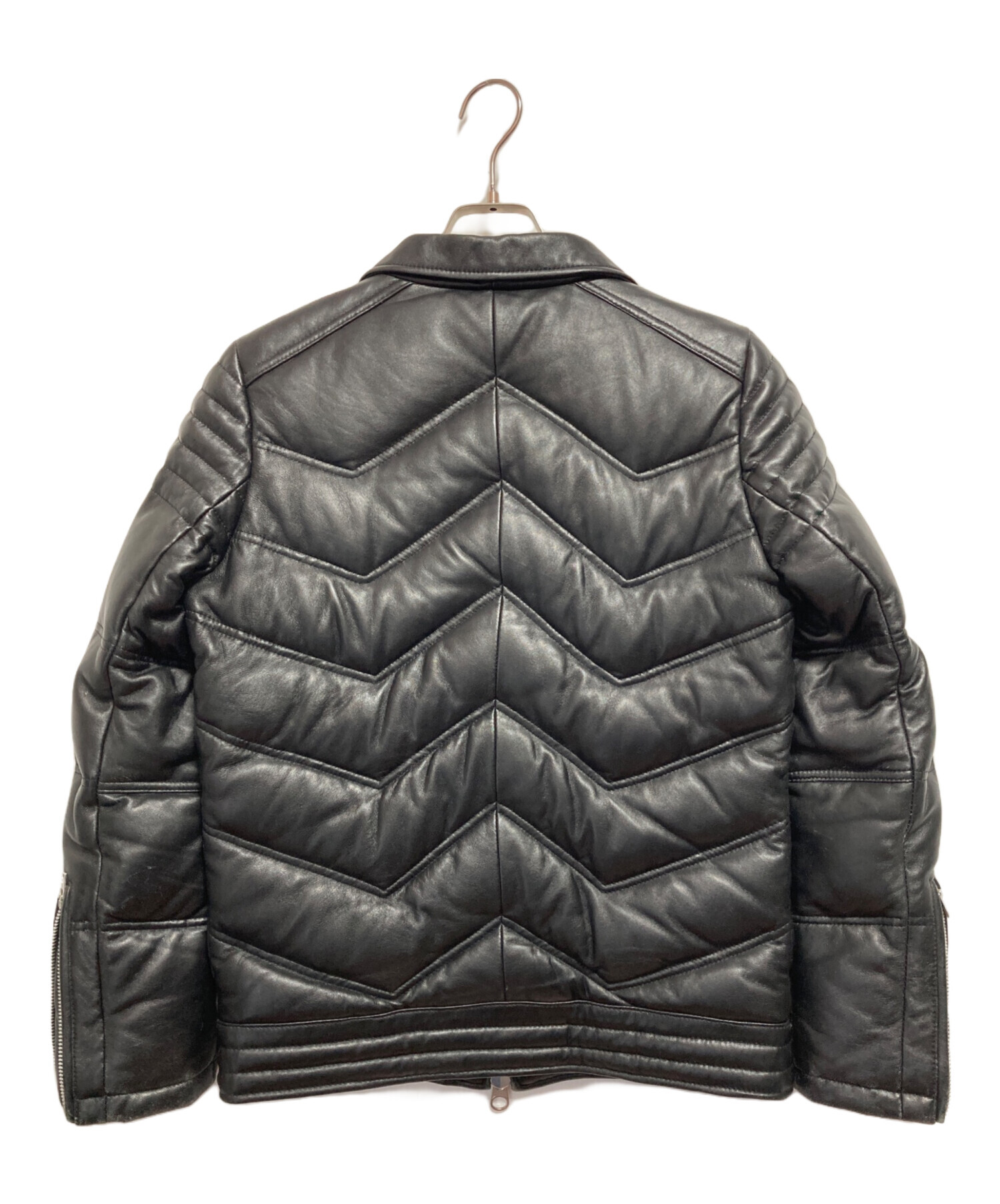 JACKROSE レザー ダウンジャケット ラクーンファー ジャックローズ 中古・古着通販】JACKROSE (ジャックローズ) レザーダウンジャケット