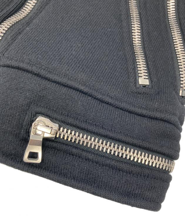 中古・古着通販】BALMAIN (バルマン) レザー切替ライダースジャケット