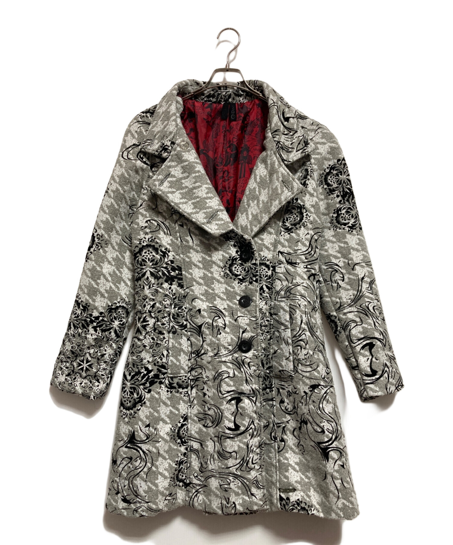中古・古着通販】Desigual (デシグアル) 総柄コート グレー サイズ:42