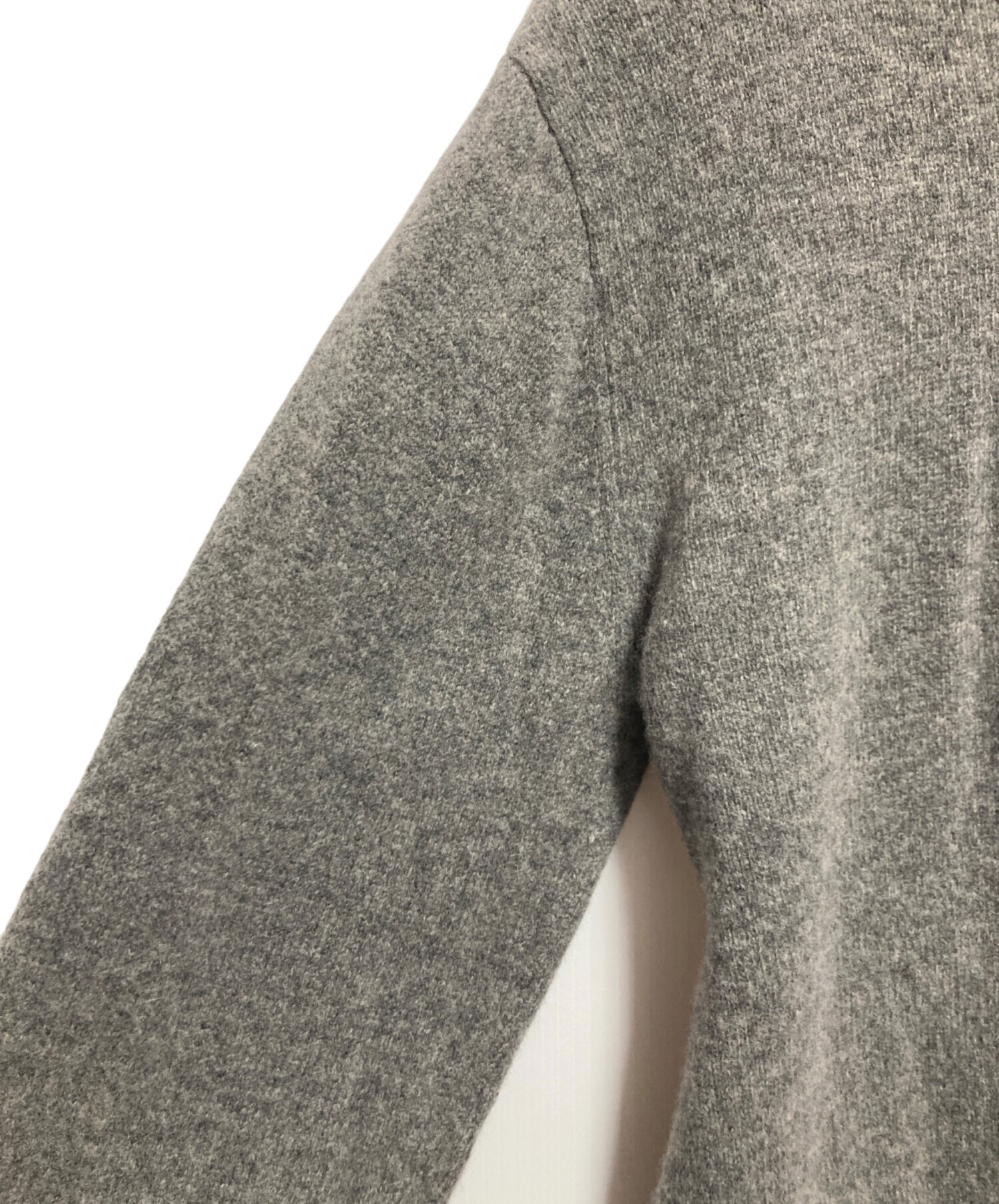 中古・古着通販】CLANE (クラネ) W FACE CENTER SLIT KNIT TOPS グレー