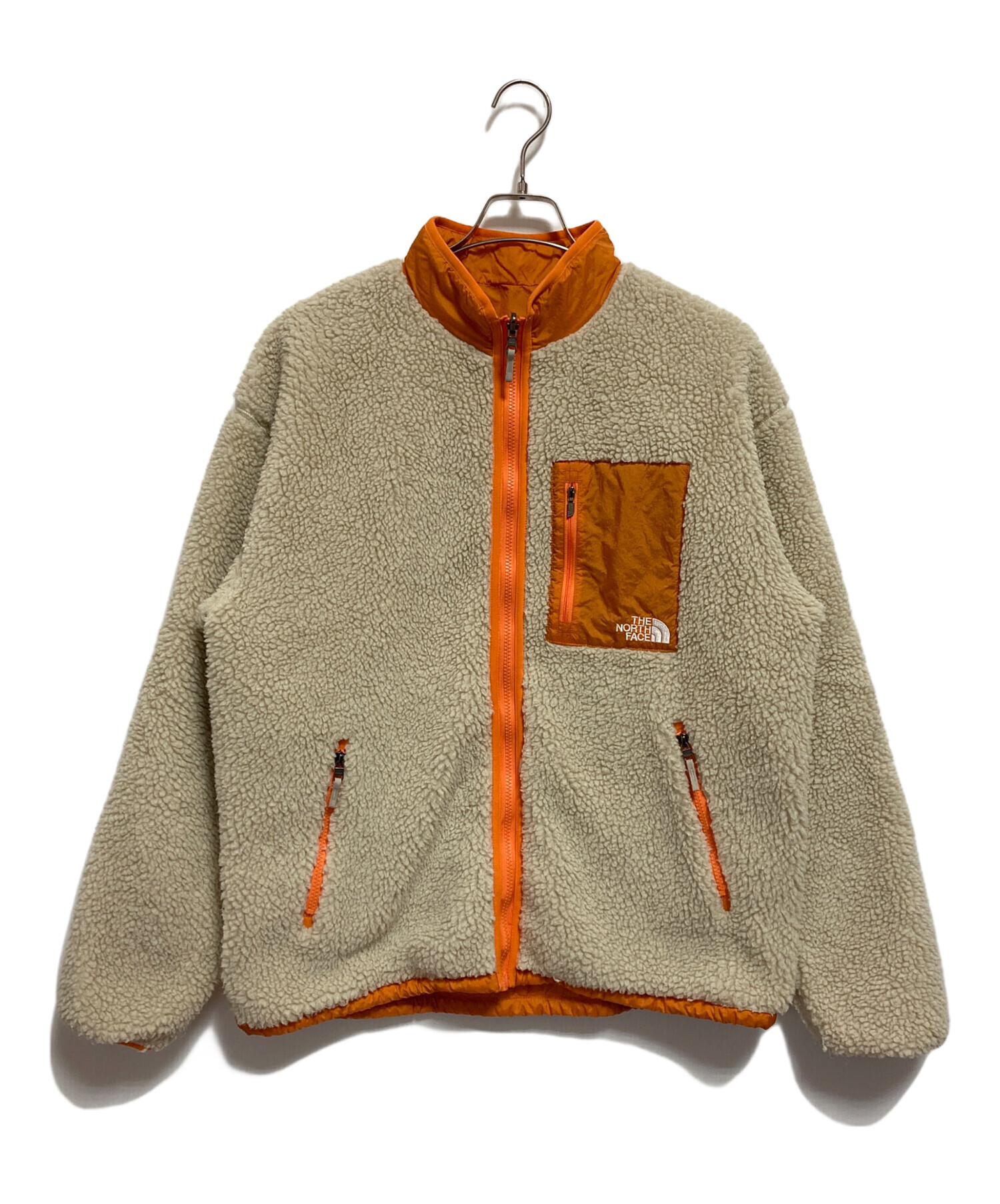 【中古】ザノースフェイス リバーシブル エクストリーム パイルジャケット M ベージュ オレンジ NP72333 中古・古着通販】THE NORTH FACE (ザ ノース フェイス) リバーシブル