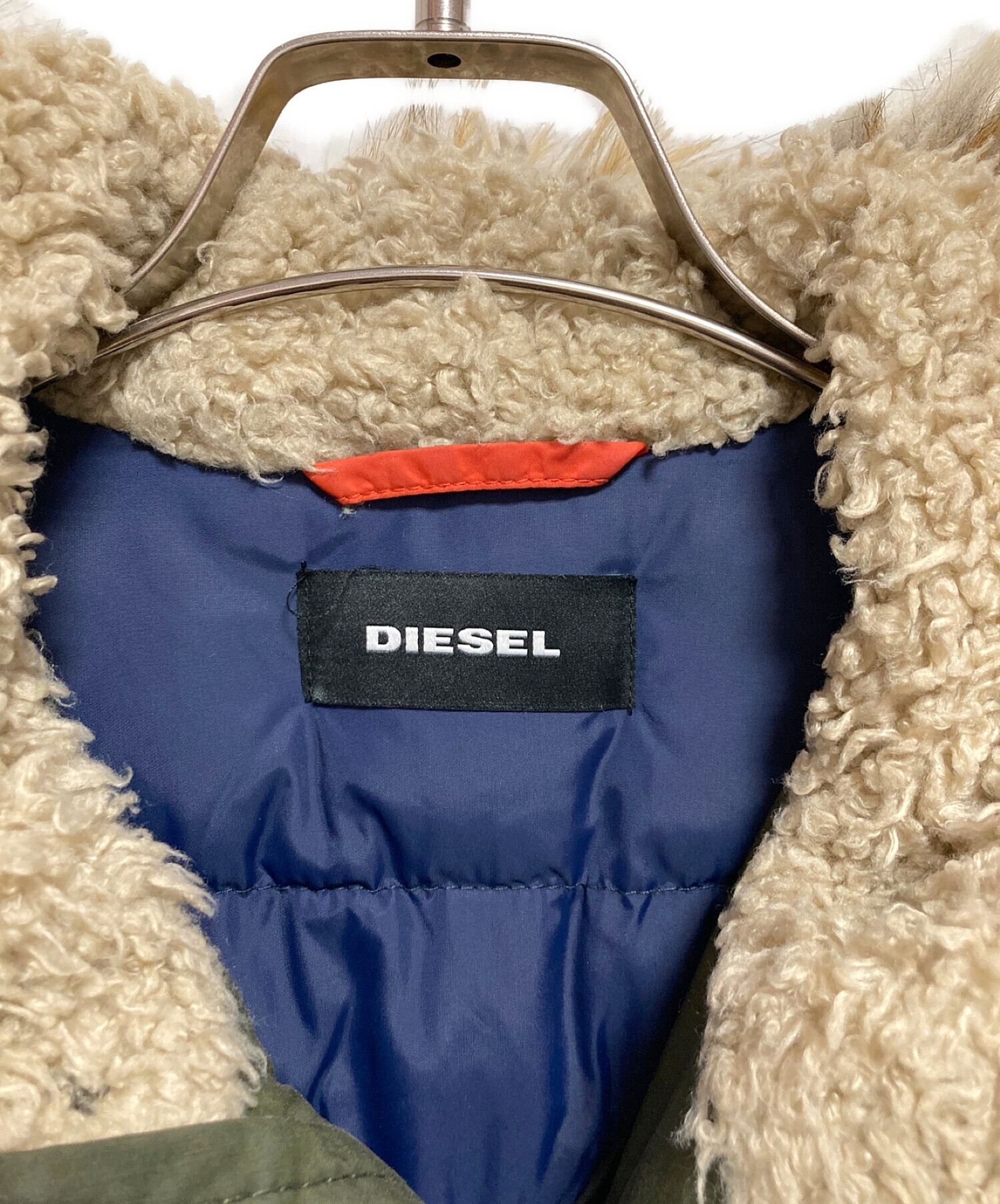 DIESELファー付きオリーブボンバージャケット DIESEL ファー付きMA-1