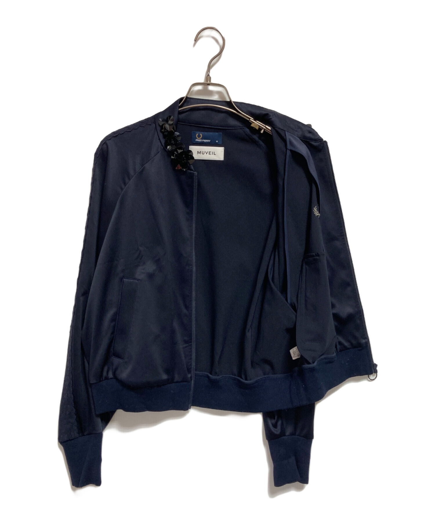 FRED PERRY リバーシブル フルジップ ジャケット ネイビー 中古・古着通販】FRED PERRY (フレッドペリー) MUVEIL (ミュベール