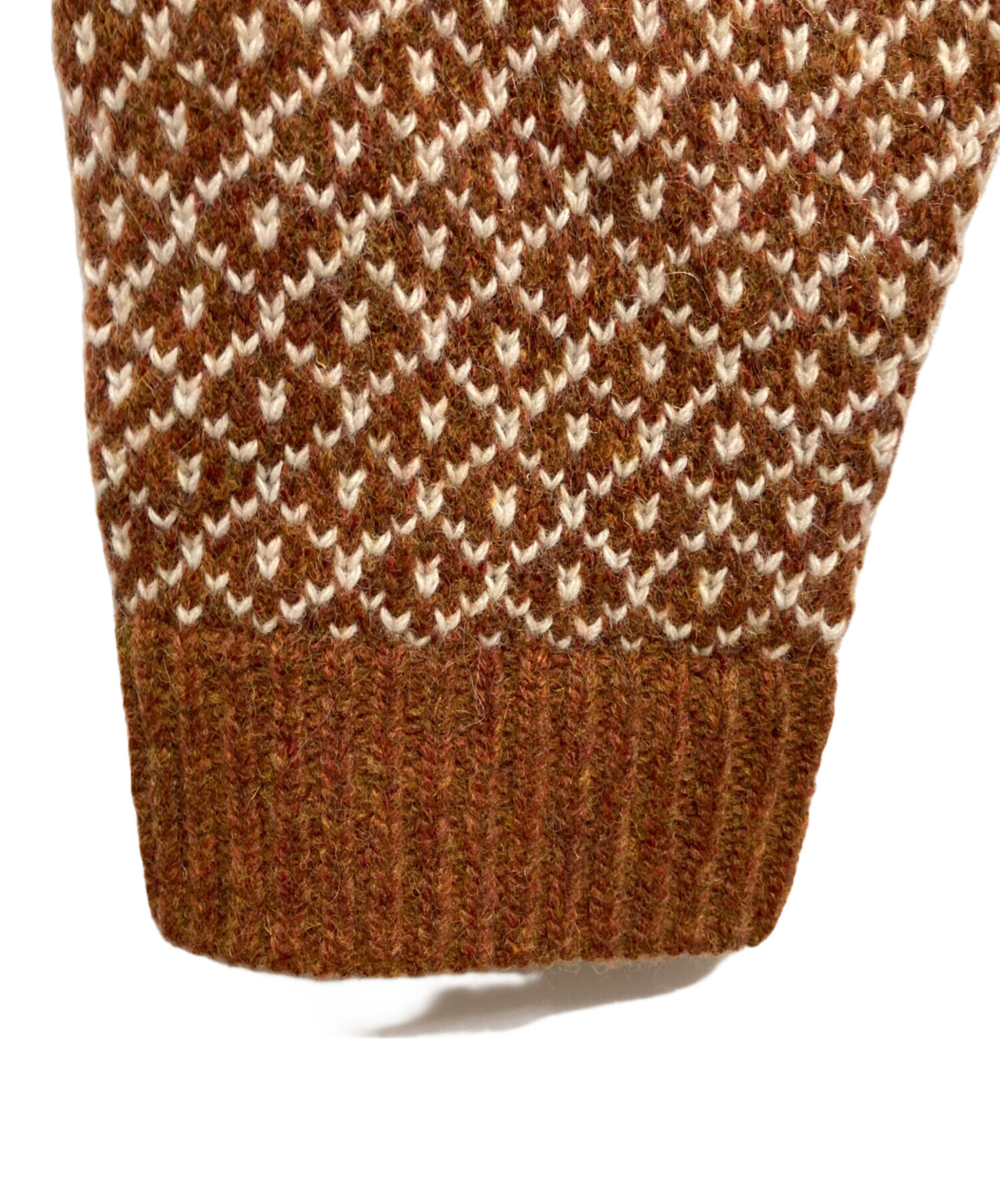 中古・古着通販】TODAYFUL (トゥデイフル) Nordic Over Knit ブラウン