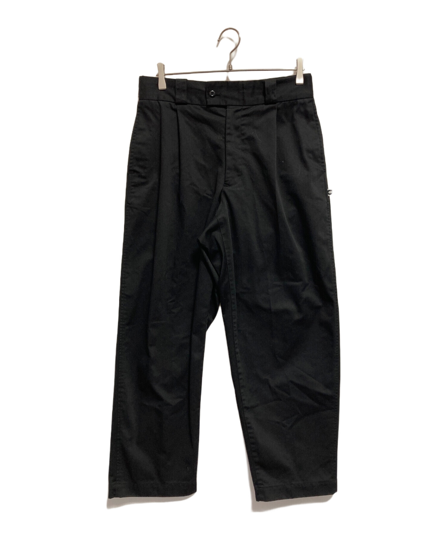 中古・古着通販】CAHLUMN (カウラム) TC Twill 1 Tuck Pants ブラック
