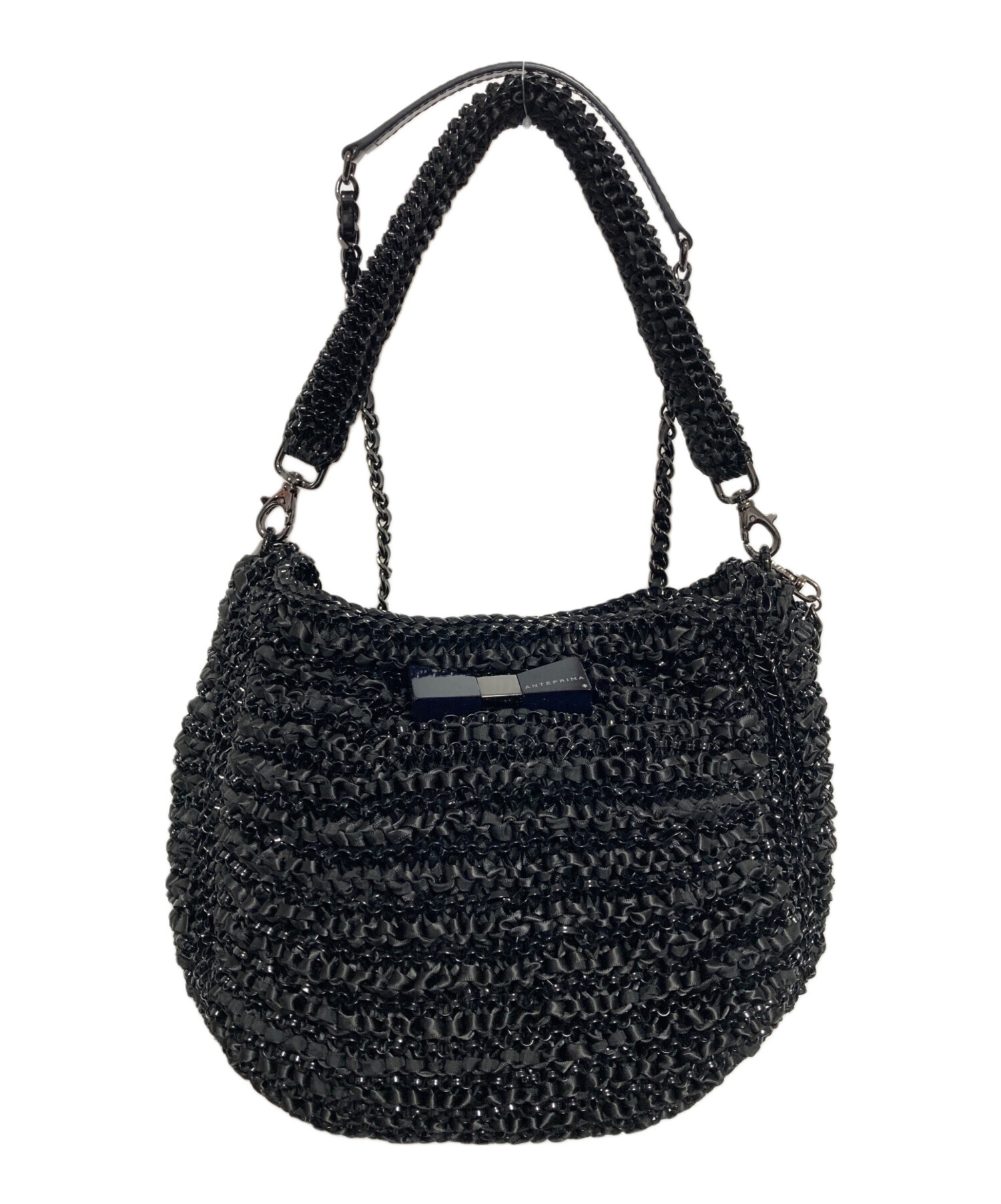ANTEPRIMA アンテプリマ　ワイヤーバッグ　2WAY ショルダー　ブラック 中古・古着通販】ANTEPRIMA (アンテプリマ) 2WAYワイヤーバッグ
