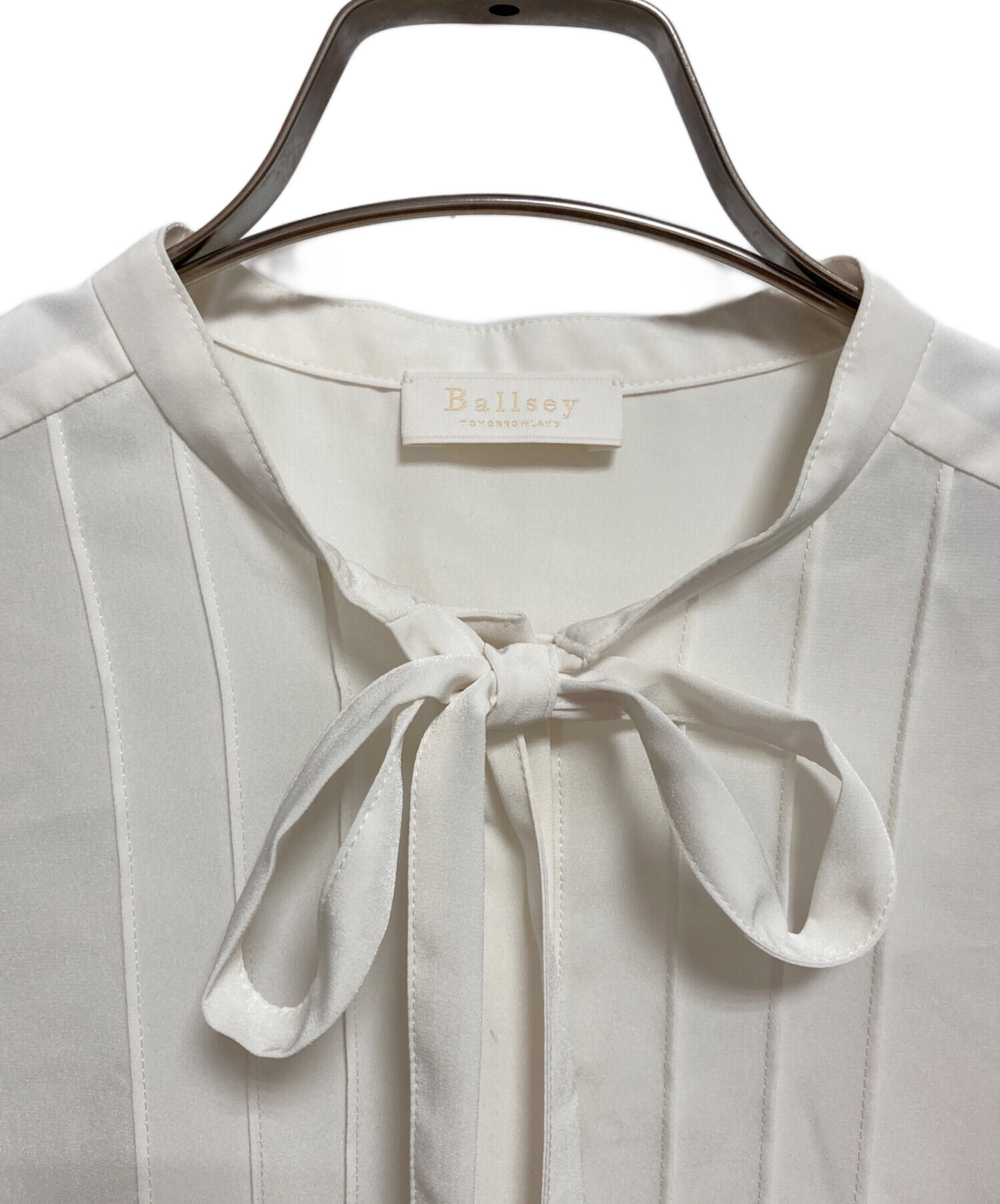 中古・古着通販】BALLSEY (ボールジィ) クリアデシン ボウタイブラウス