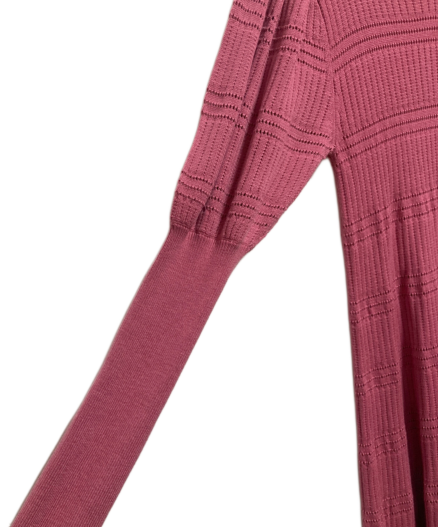 中古・古着通販】Ameri (アメリ) 2WAY PUFF SLEEVE PATTERN KNIT DRESS