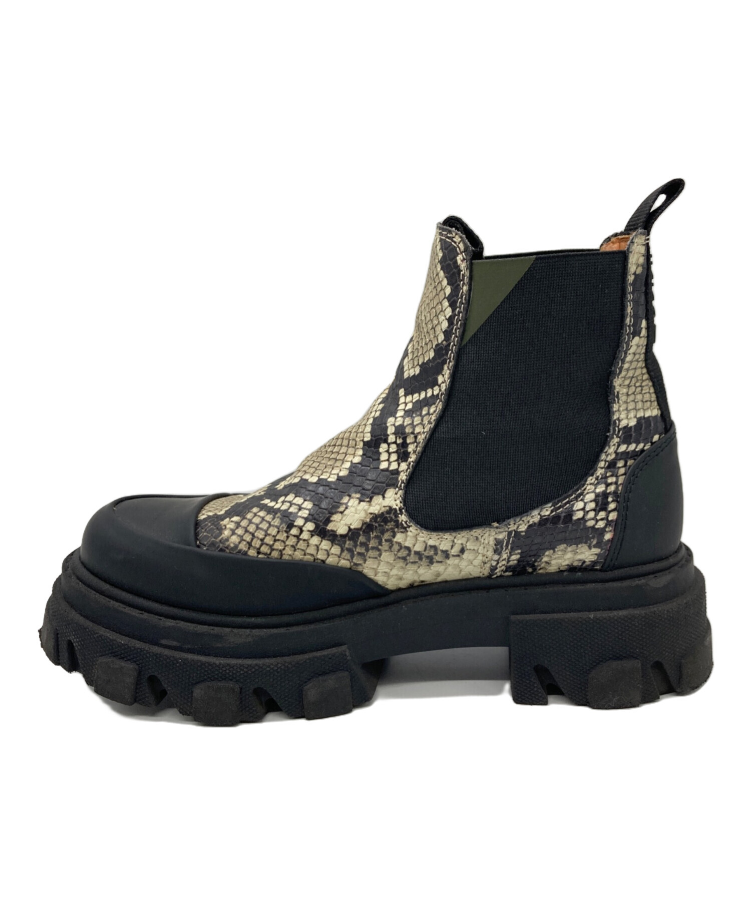 中古・古着通販】Ganni (ガニー) サイドゴアブーツ ベージュ サイズ:36