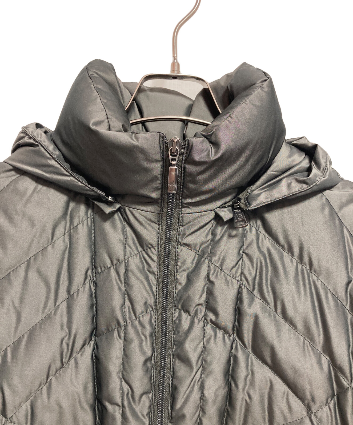 MONCLER モンクレール　フード付き　美品　ポンチョ　Sサイズ　グレー 中古・古着通販】MONCLER (モンクレール) ダウンコート グレー サイズ