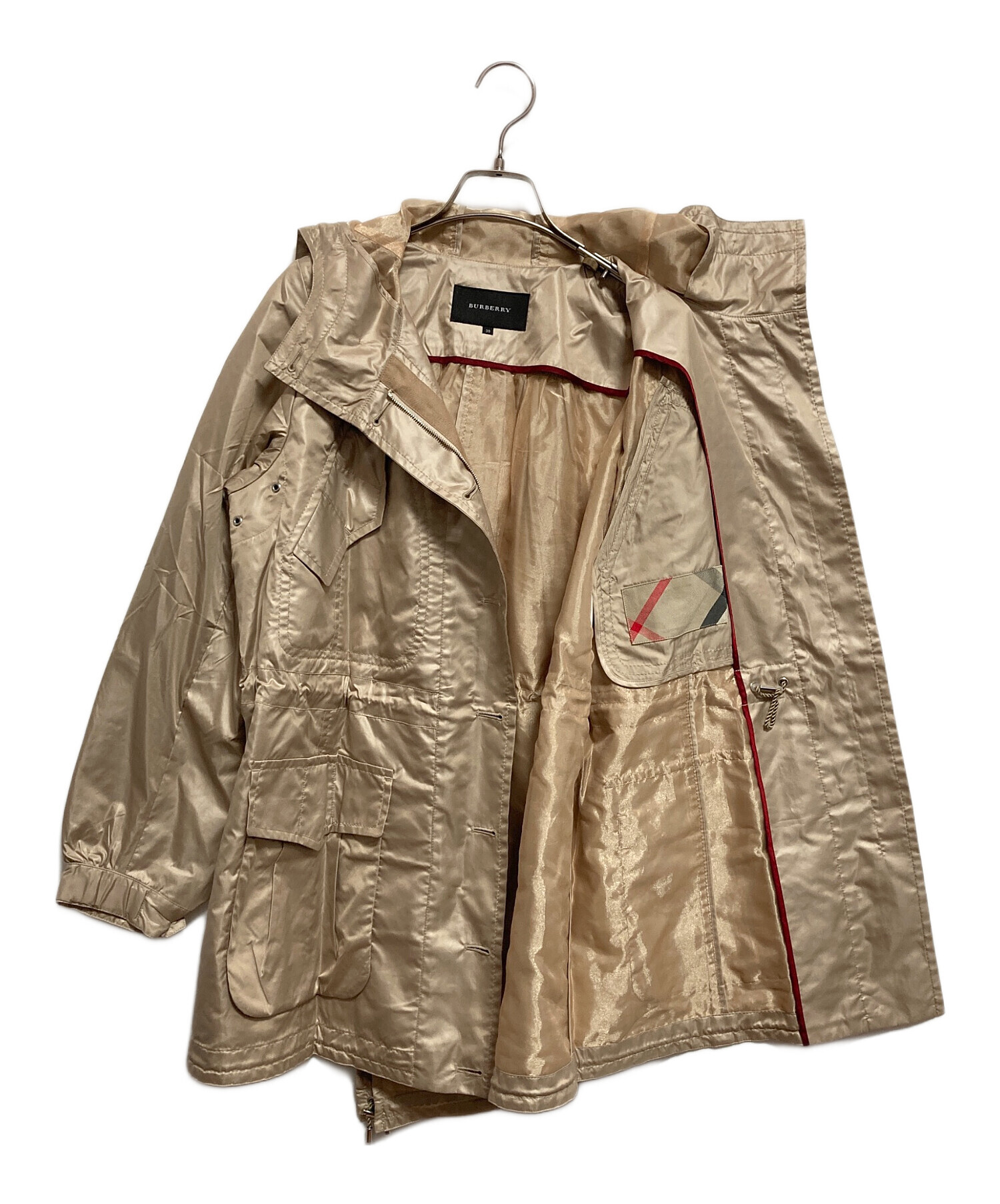 burberry バーバリーベージュ ジャケット 中古・古着通販】BURBERRY (バーバリー) フーデッドジャケット