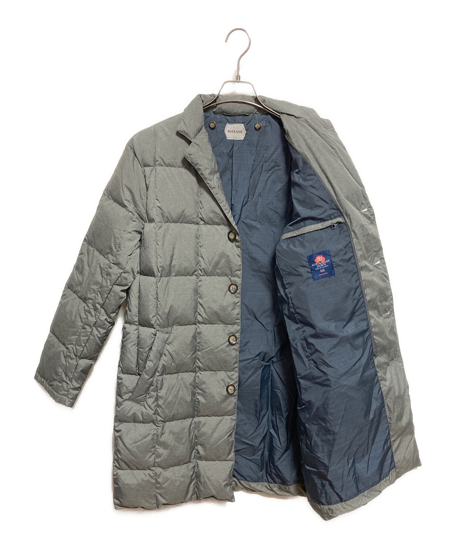 中古・古着通販】DoCLASSE (ドゥクラッセ) ダウンコート グレー サイズ 