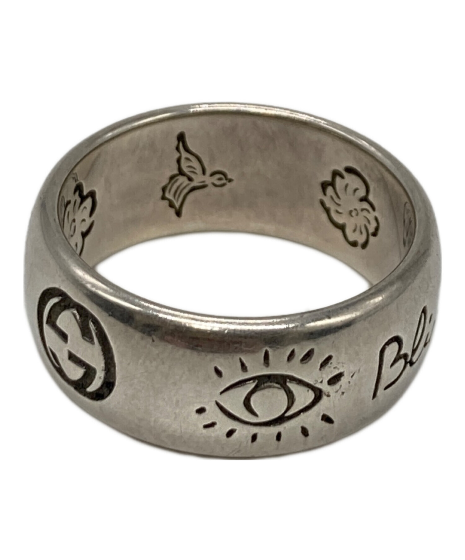 中古・古着通販】GUCCI (グッチ) ブラインドフォーラブリング シルバー