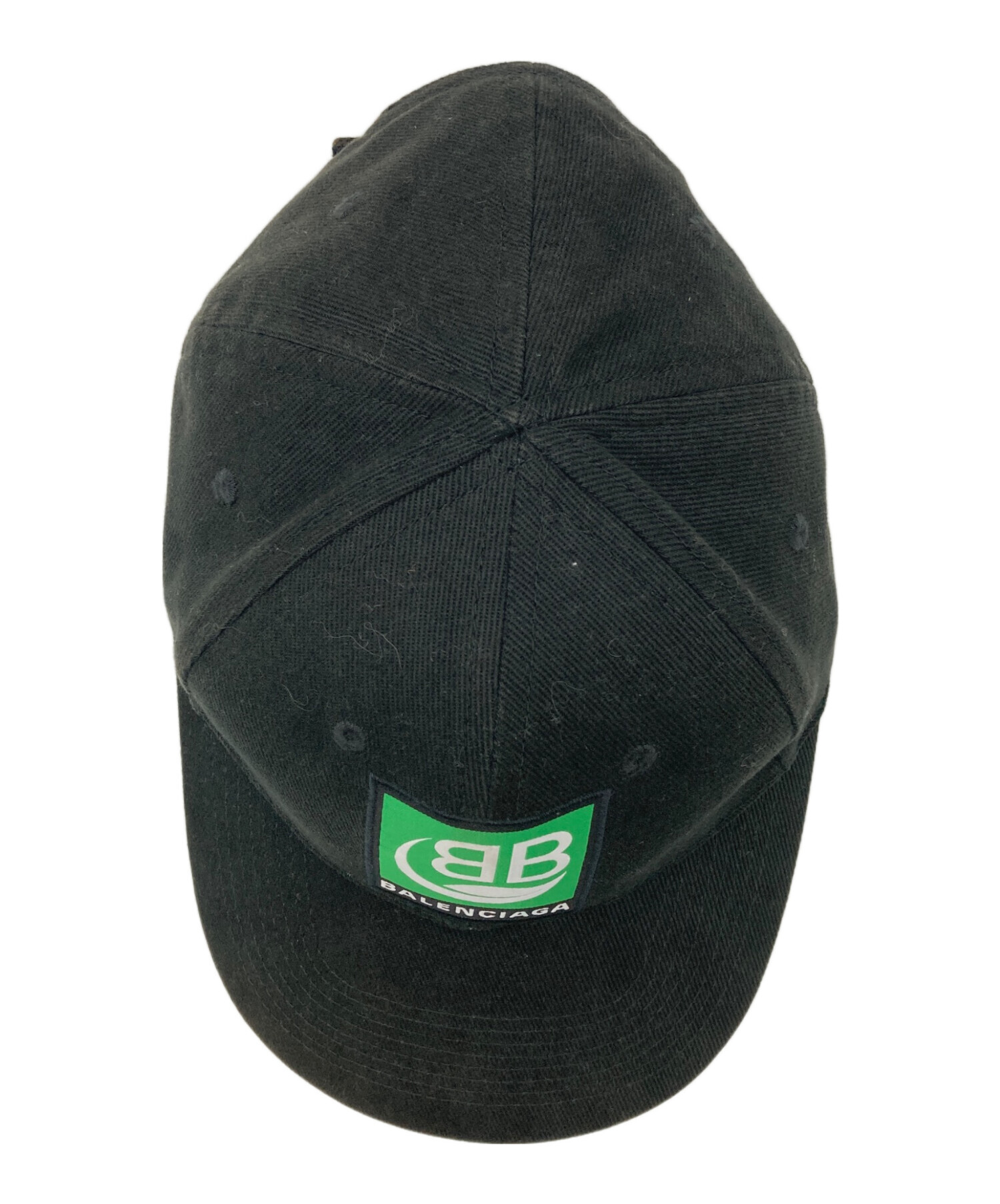 BALENCIAGA バレンシアガ BBキャップ　黒×緑 中古・古着通販】BALENCIAGA (バレンシアガ) BBロゴベースボール