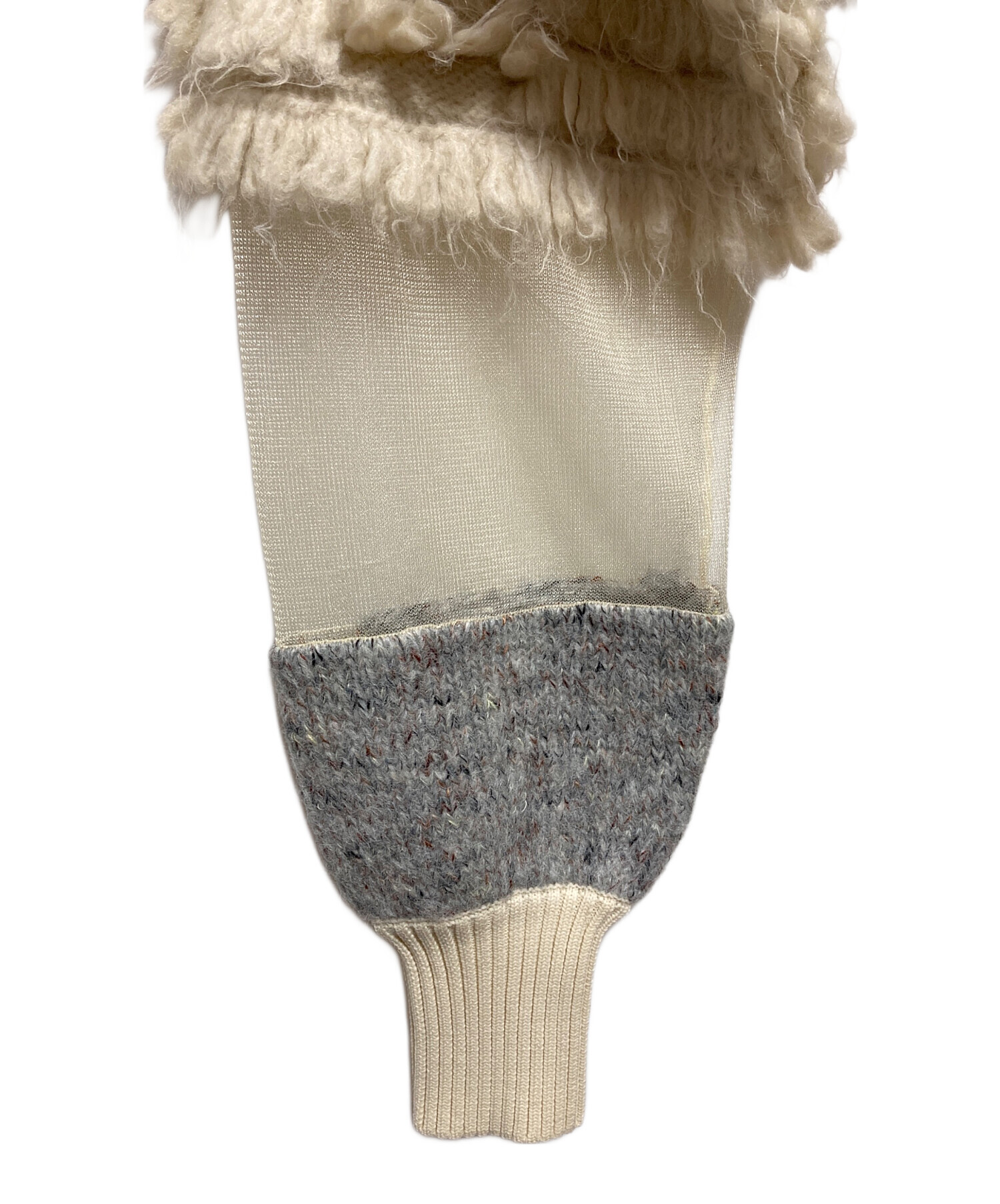 中古・古着通販】HeRIN.CYE (ヘリンドットサイ) Mix knit short tops