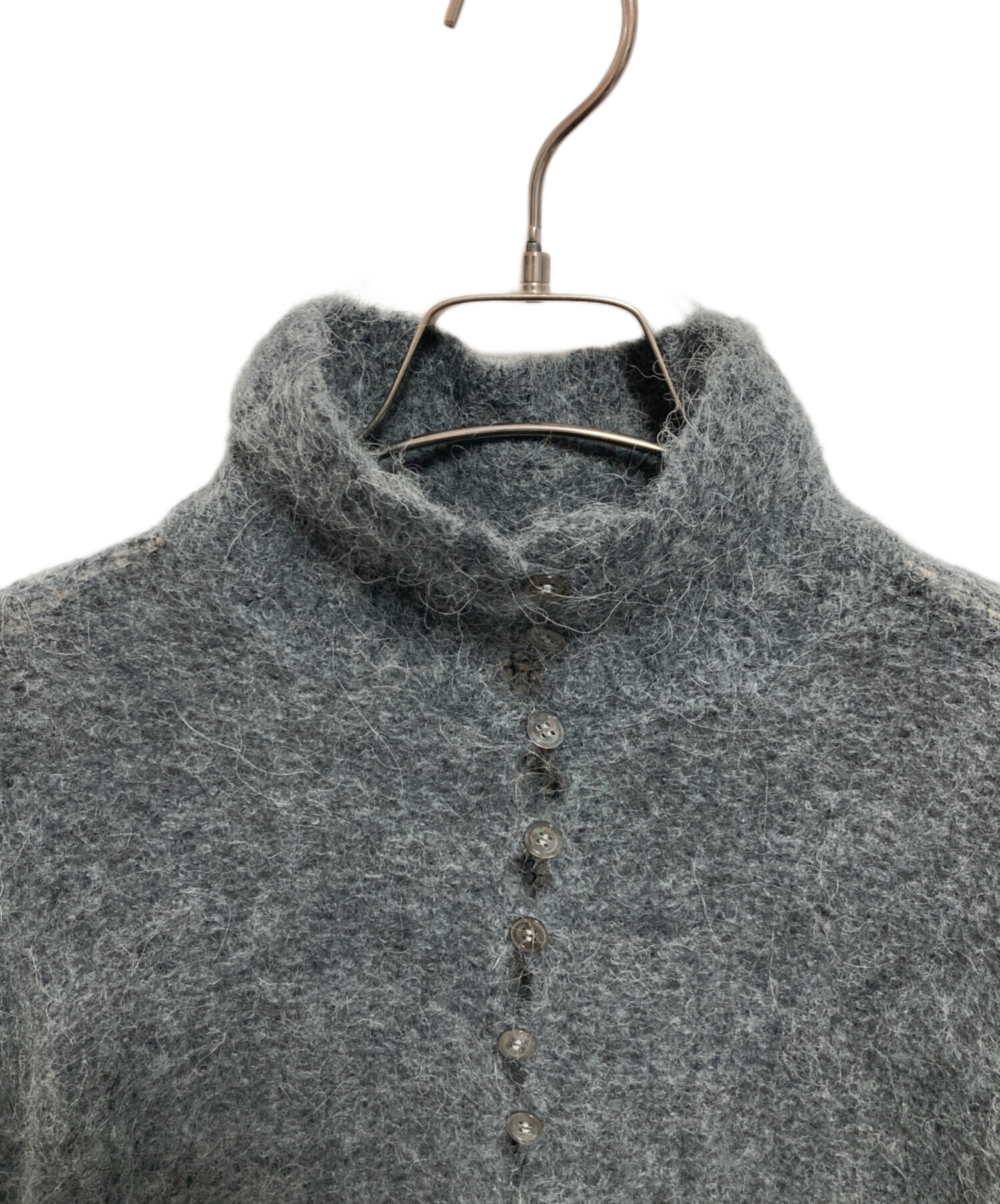 中古・古着通販】Plage (プラージュ) ALPACA MIX BUTTON ニット グレー