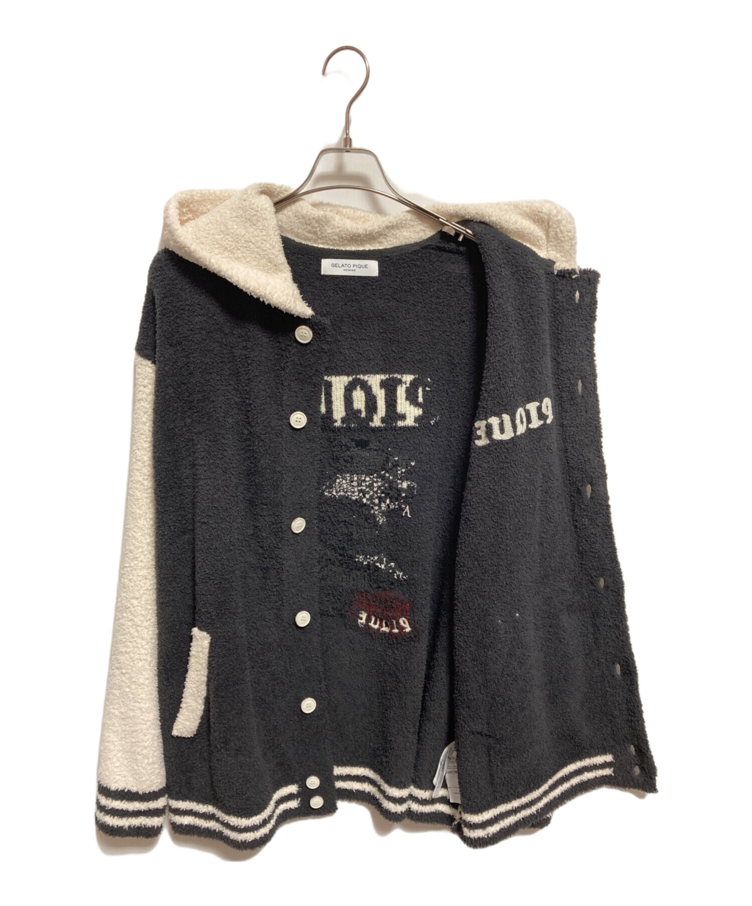 美品 ジェラートピケ ジャガードフレンチブルドッグ プルオーバー ルームウェア ジェラートピケ UNISEX エアリーモコプレイフルDOGジャガードプル