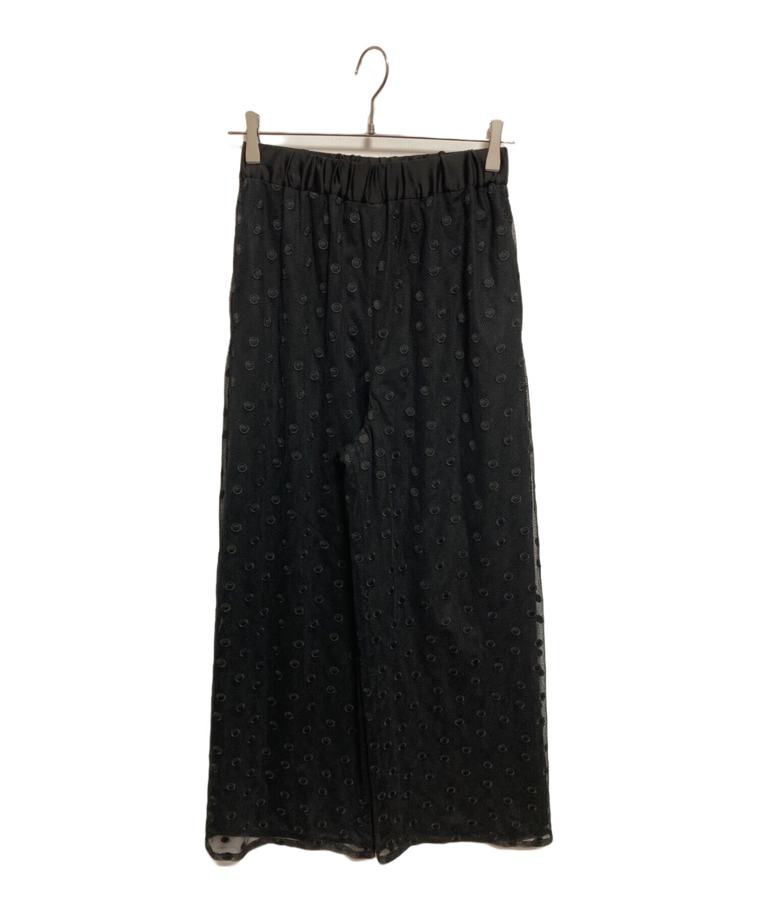 SLOBE IENA 総レース パンツ ブラック 中古・古着通販】SLOBE IENA (スローブ イエナ) ドットレースパンツ