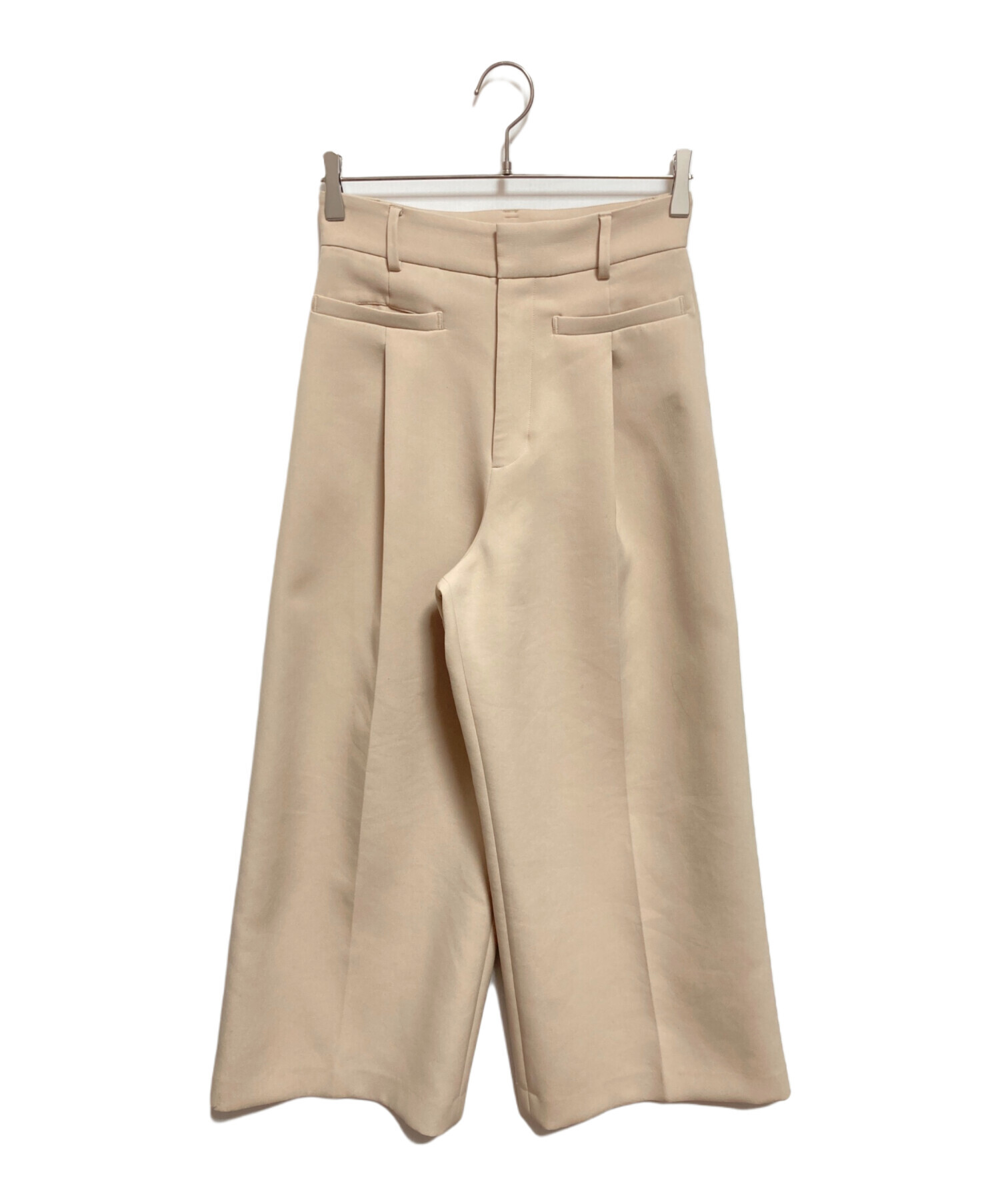 中古・古着通販】COLUMN (コラム) タックワイドパンツ ベージュ サイズ