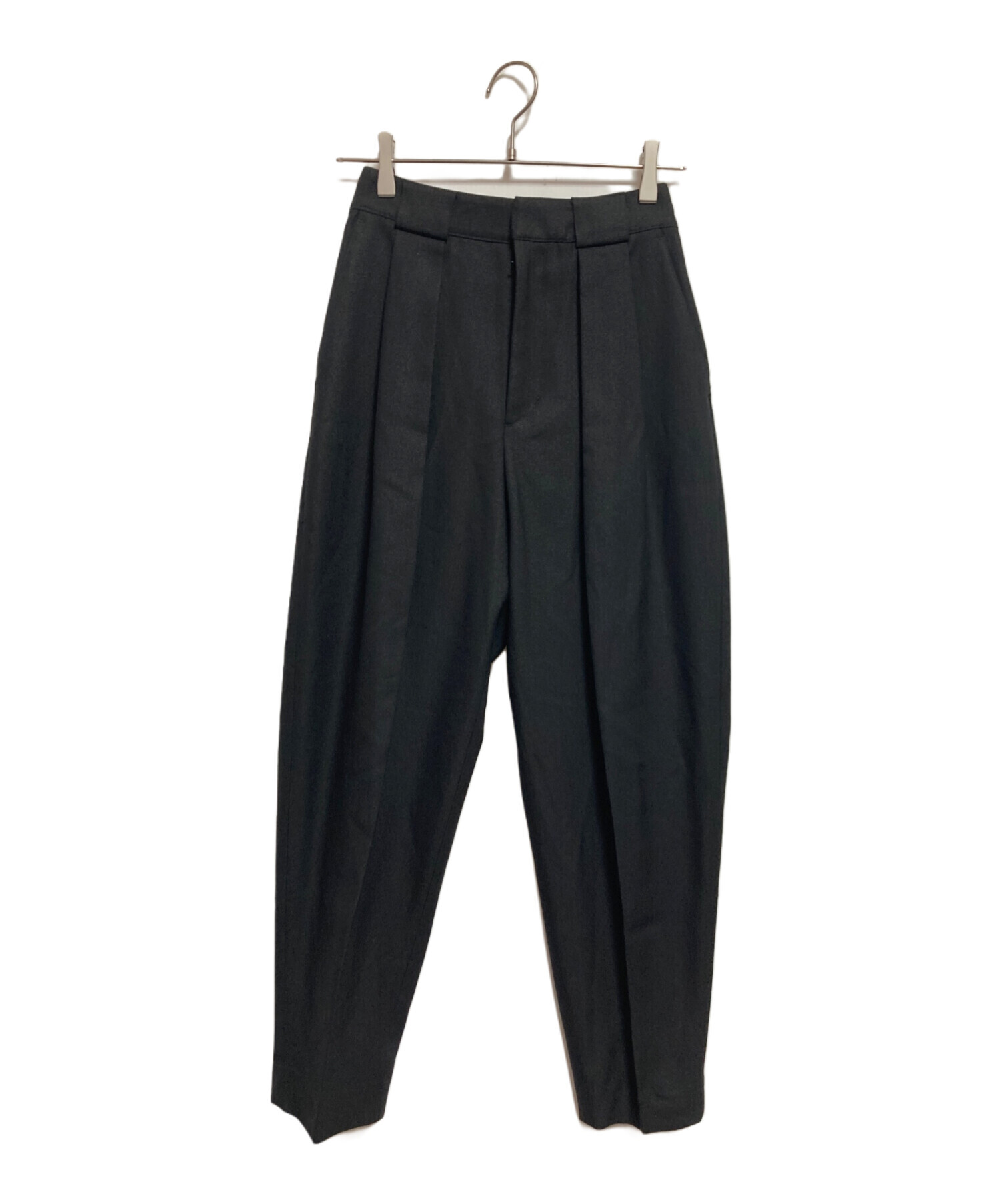 LOHEN ローヘン ダブルクロスバルーンパンツ 36未使用 中古・古着通販】LOHEN (ローヘン) バレルパンツ ブラック サイズ:36