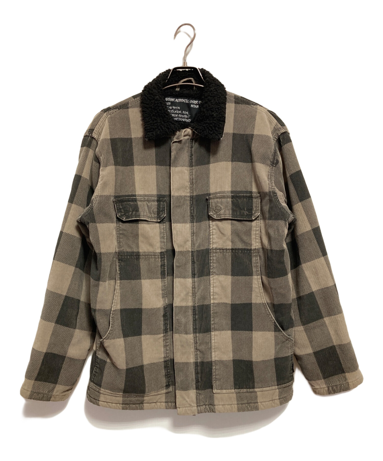 stussy チェックジャケット M - stussy (ステューシー) 00'sボア