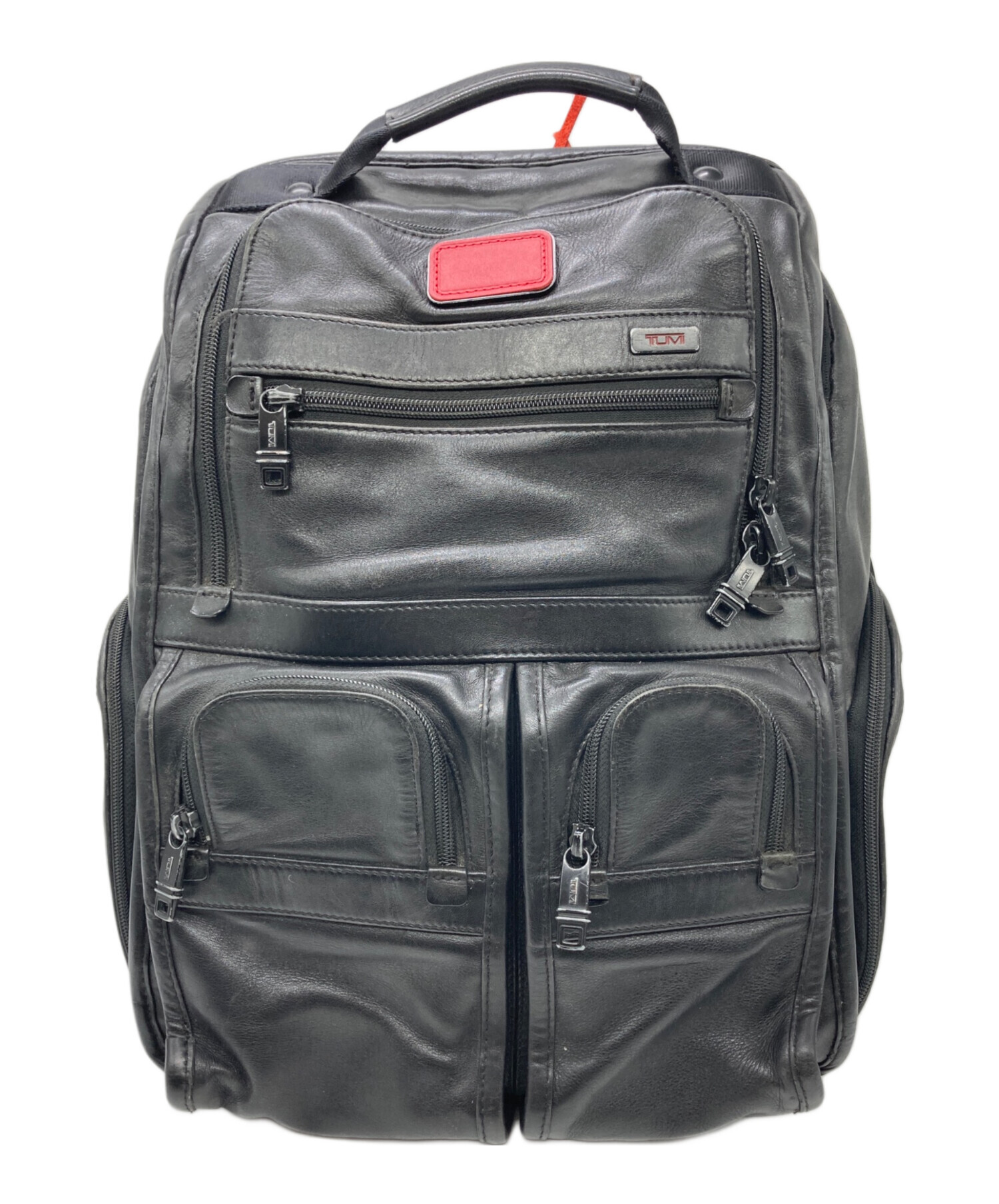 【廃盤商品】TUMI ブラック ナパームレザー リュック 中古・古着通販】TUMI (トゥミ) ナパレザー・コンパクト・ラップトップ