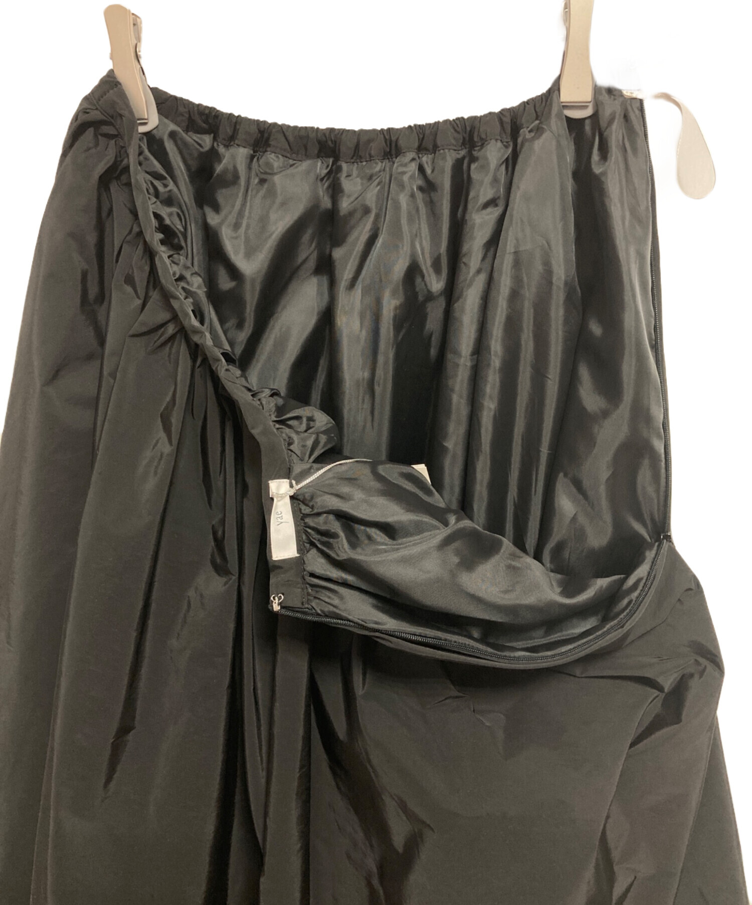 中古・古着通販】YAECA (ヤエカ) ボリュームタフタスカート ブラック