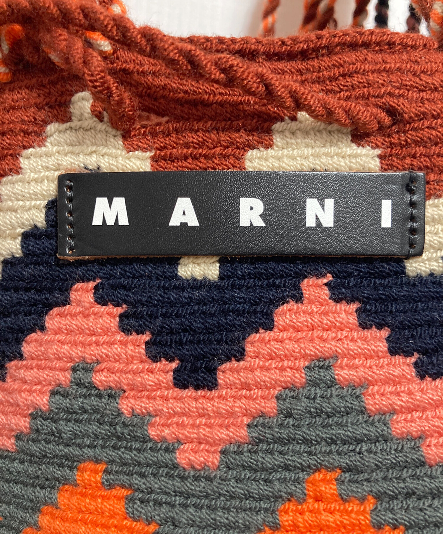 中古・古着通販】MARNI (マルニ) ニットバッグ スモール オレンジ