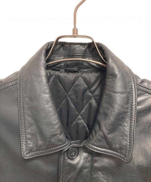 中古・古着通販】USED (ユーズド) レザージャケット ブラック サイズ:L