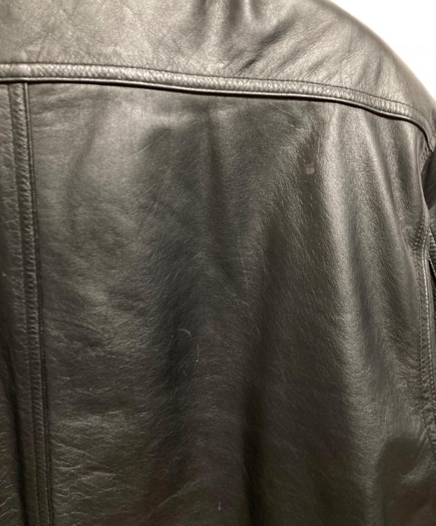 中古・古着通販】USED (ユーズド) レザージャケット ブラック サイズ:L