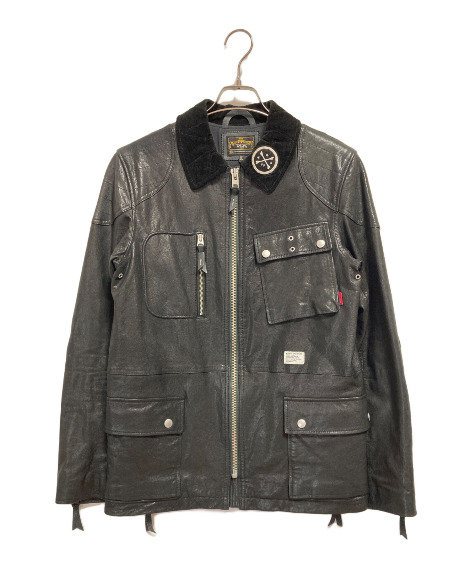 中古・古着通販】WTAPS (ダブルタップス) コーデュロイ襟切替レザー