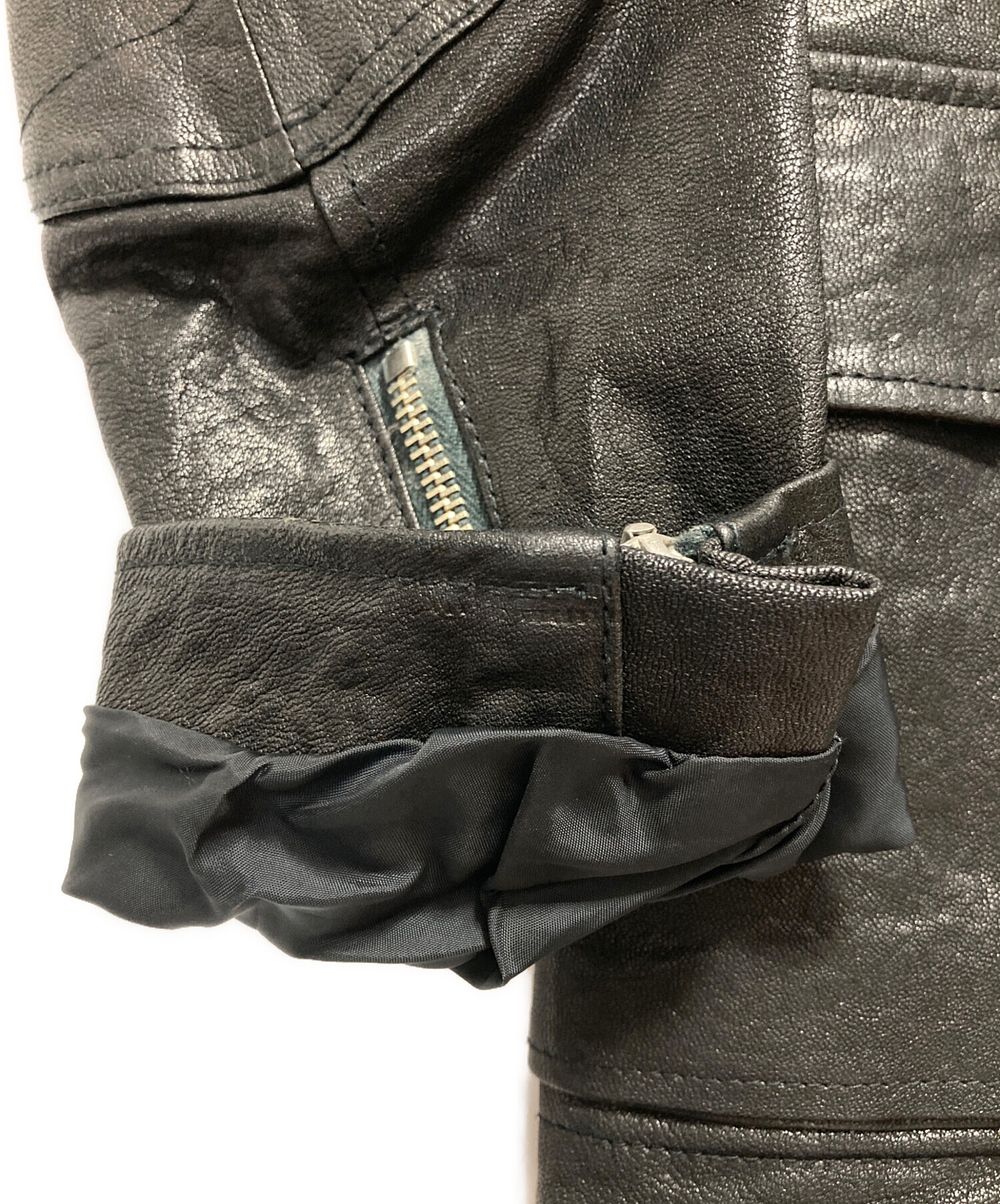 中古・古着通販】WTAPS (ダブルタップス) コーデュロイ襟切替レザー 