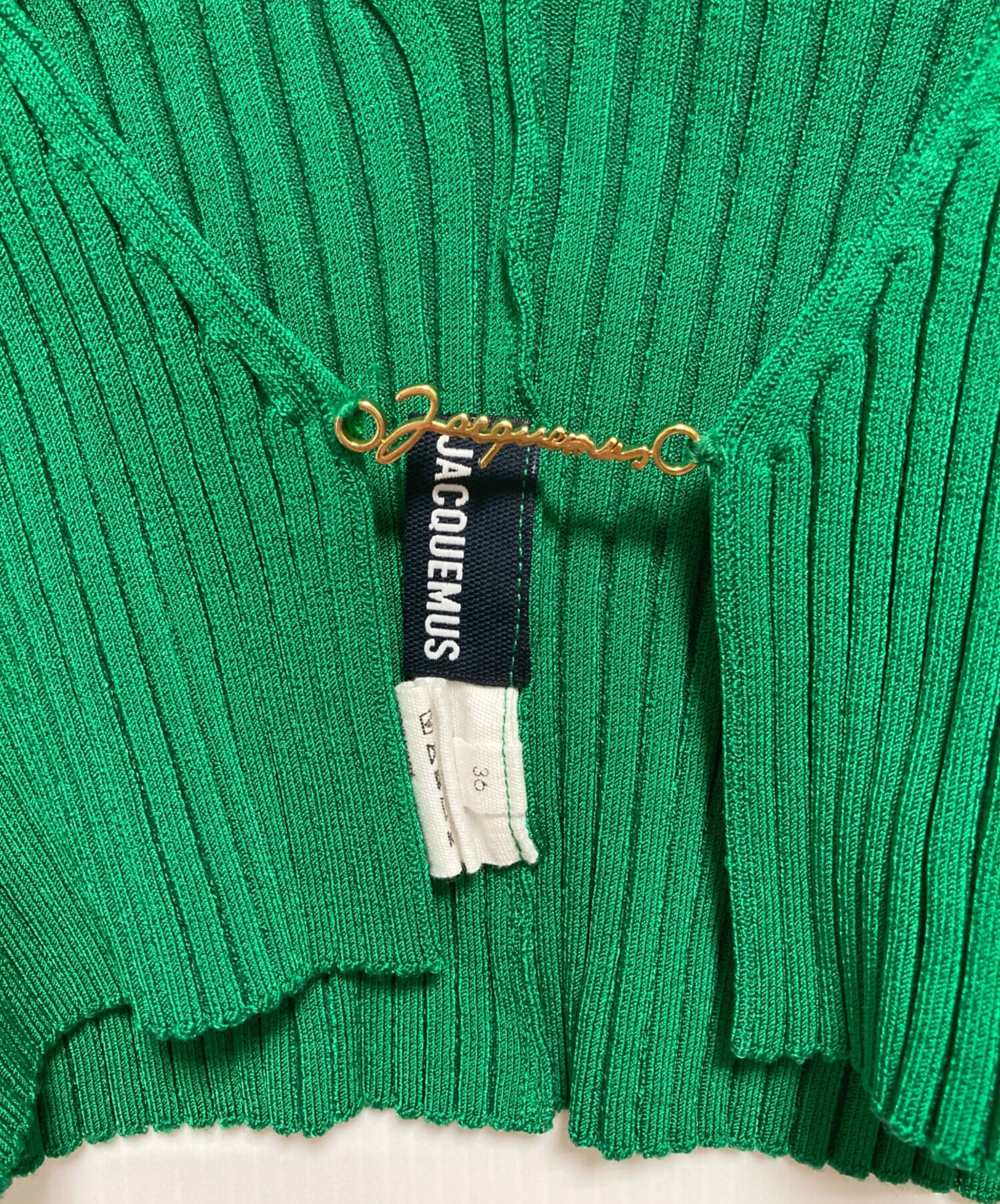 中古・古着通販】jacquemus (ジャックムス) リブニットカーディガン