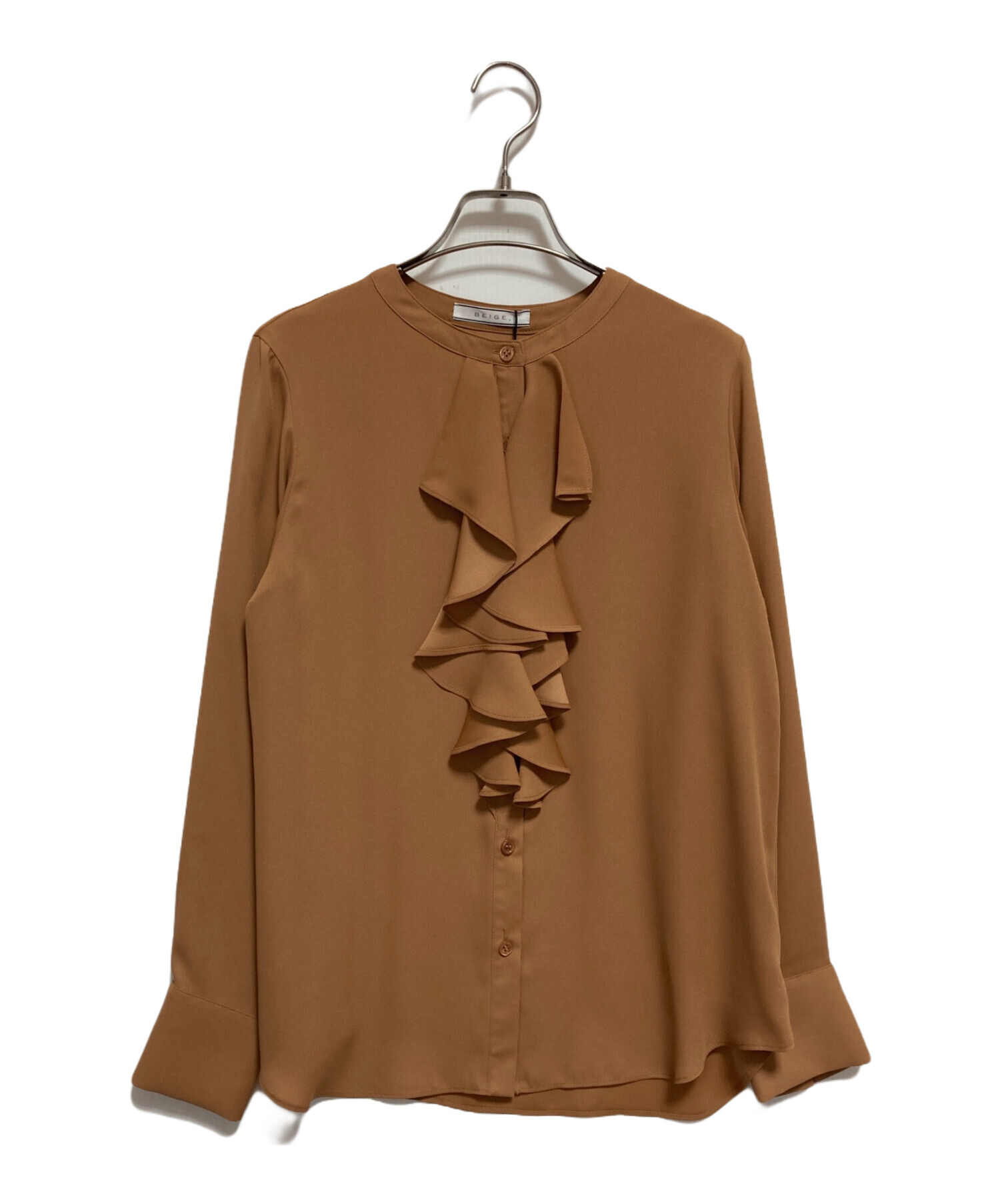 中古・古着通販】BEIGE (ベイジ) MAKALU フリルブラウス ベージュ 