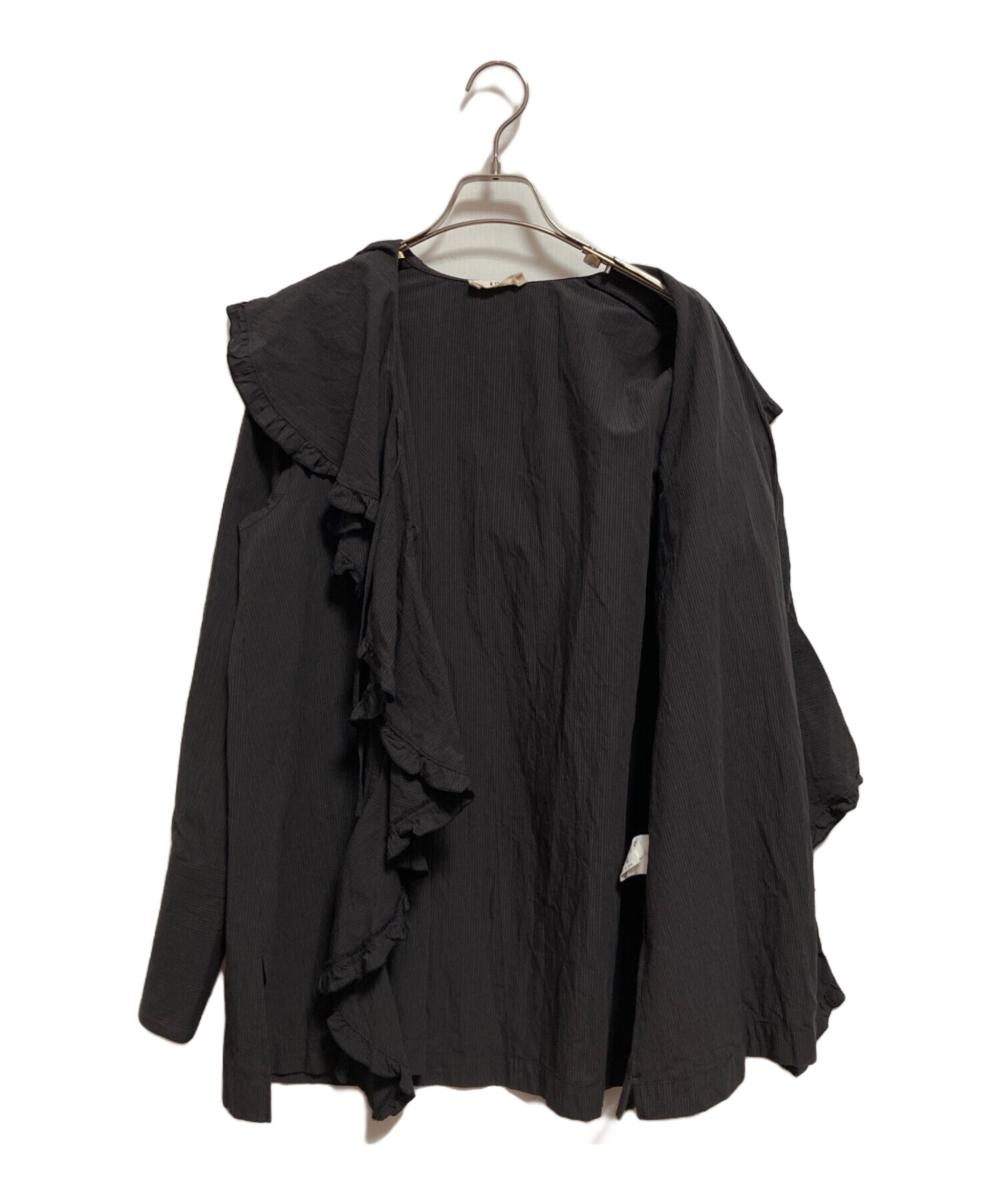 中古・古着通販】Uhr (ウーア) Ruffle Frill Shirt ブラウン サイズ