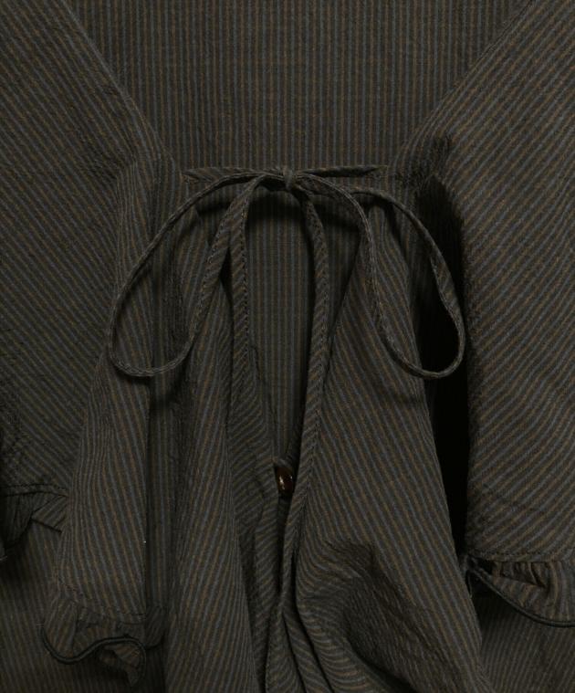 中古・古着通販】Uhr (ウーア) Ruffle Frill Shirt ブラウン サイズ