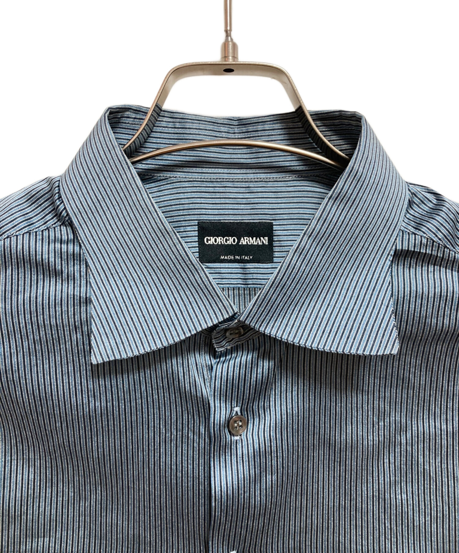 vintage Giorgio Armani シルクシャツ 良色◎ N1621 中古・古着通販】GIORGIO ARMANI (ジョルジョアルマーニ) ストライプ